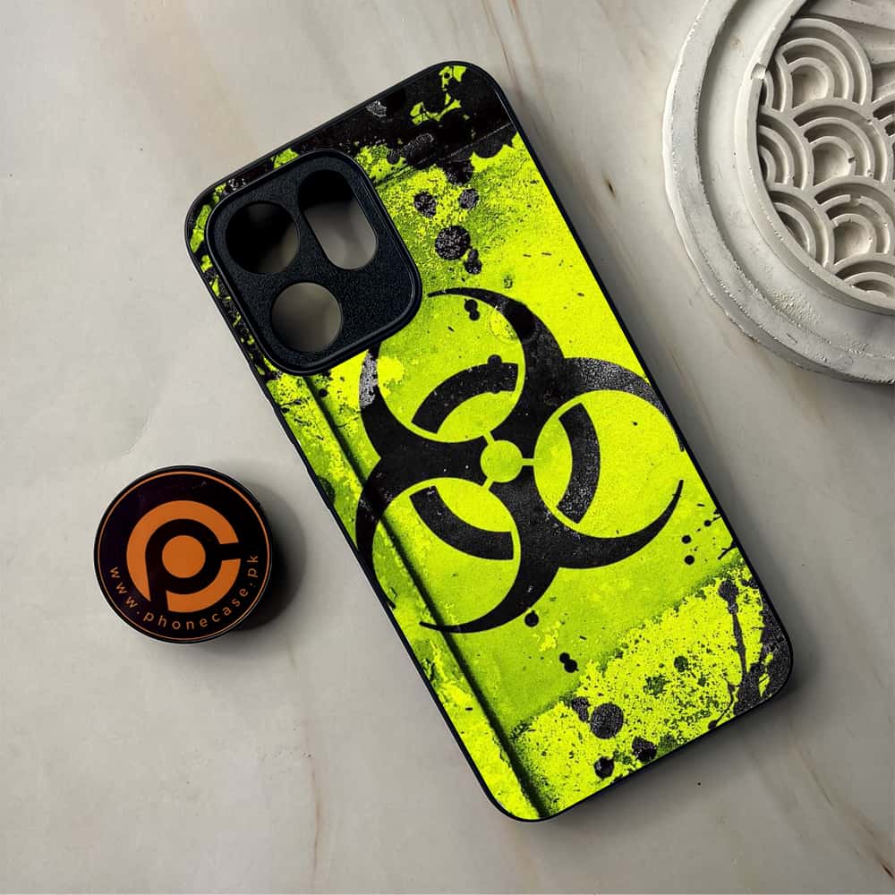 Oppo Reno 14F - Biohazard Sign Series - Premium Metal Printed Soft Bumper Shockproof Case