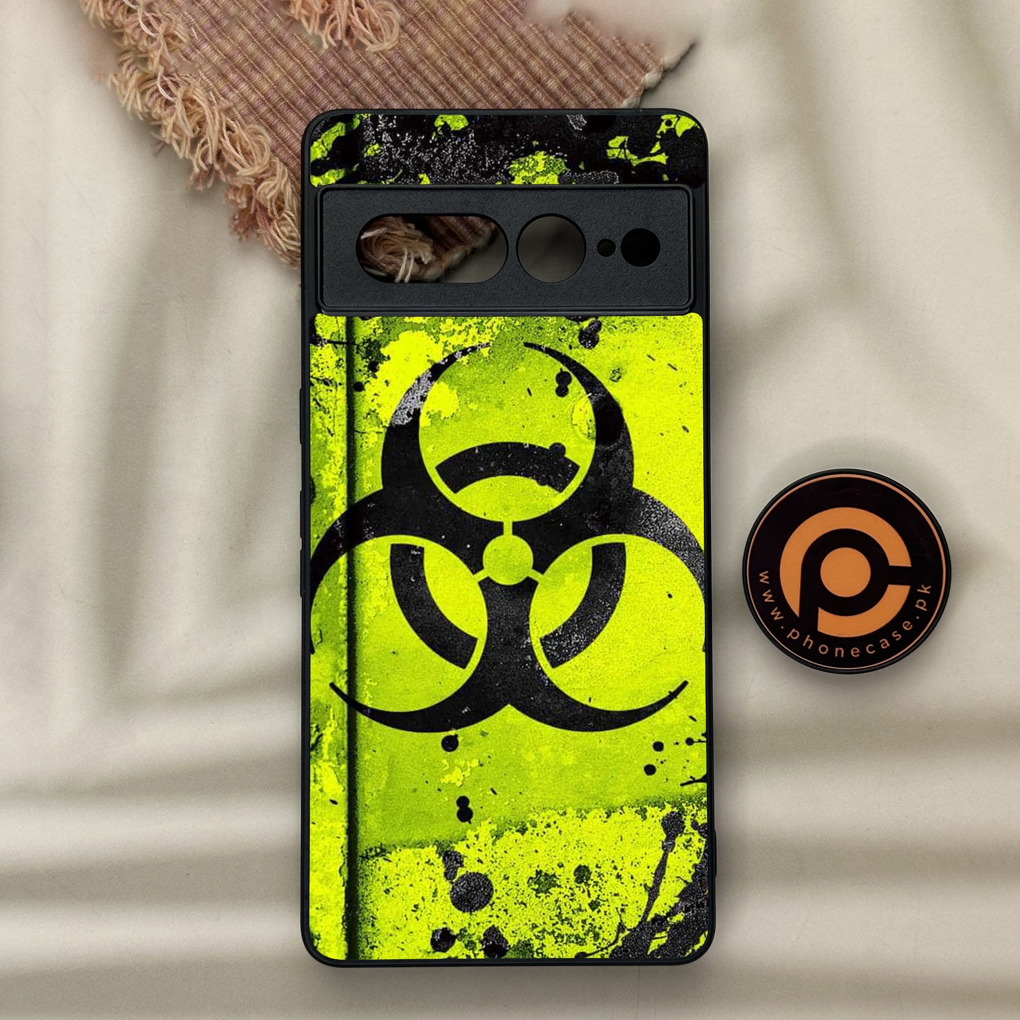 Google Pixel 7 Pro - Biohazard Sign Series - Premium Metal Printed soft Bumper Shock Proof Case