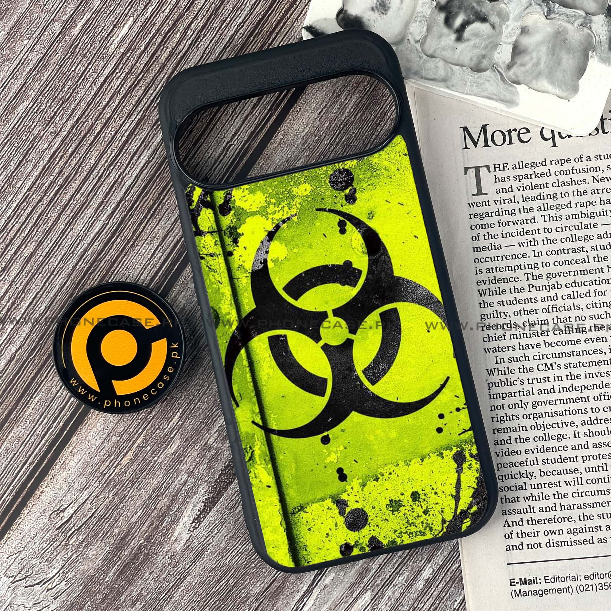 Google Pixel 9 Pro - Biohazard Sign Series - Premium Printed Glass soft Bumper shock Proof Case