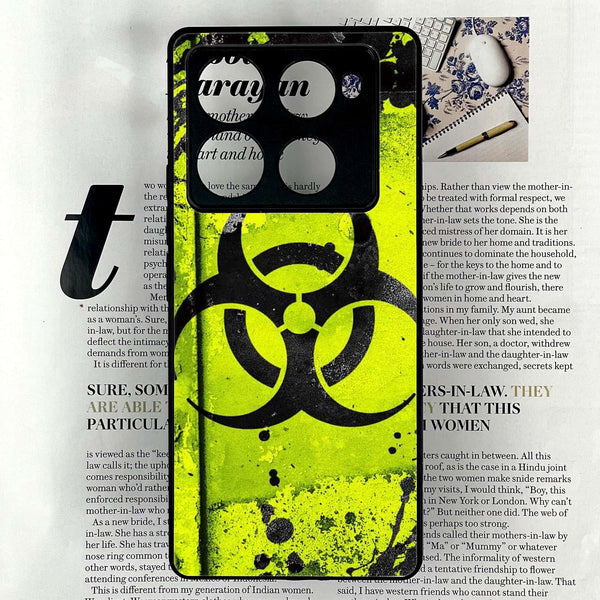Infinix Note 40 Pro 4G - Biohazard Sign Design 9 - Premium Metal Printed soft Bumper shock Proof Case  CS-31367