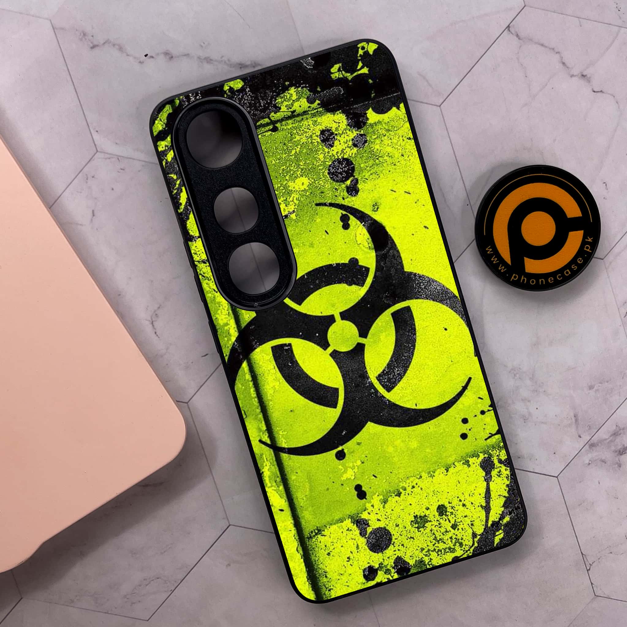 Vivo V50 Lite - Biohazard Sign Series - Premium Metal Printed soft Bumper shock Proof Case