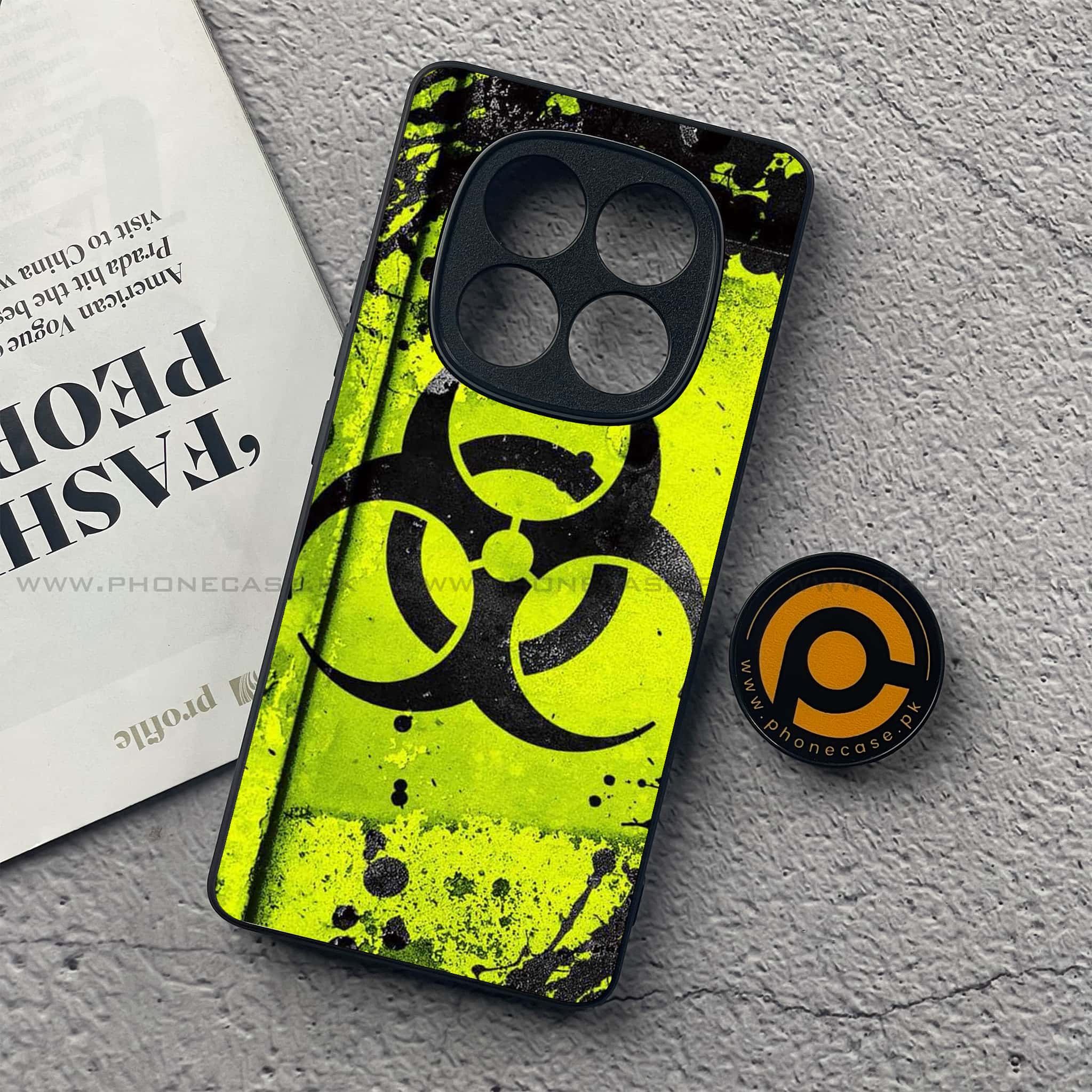 Redmi Note 14 Pro Plus 5G - Biohazard Sign Series - Premium Printed Glass soft Bumper shock Proof Case