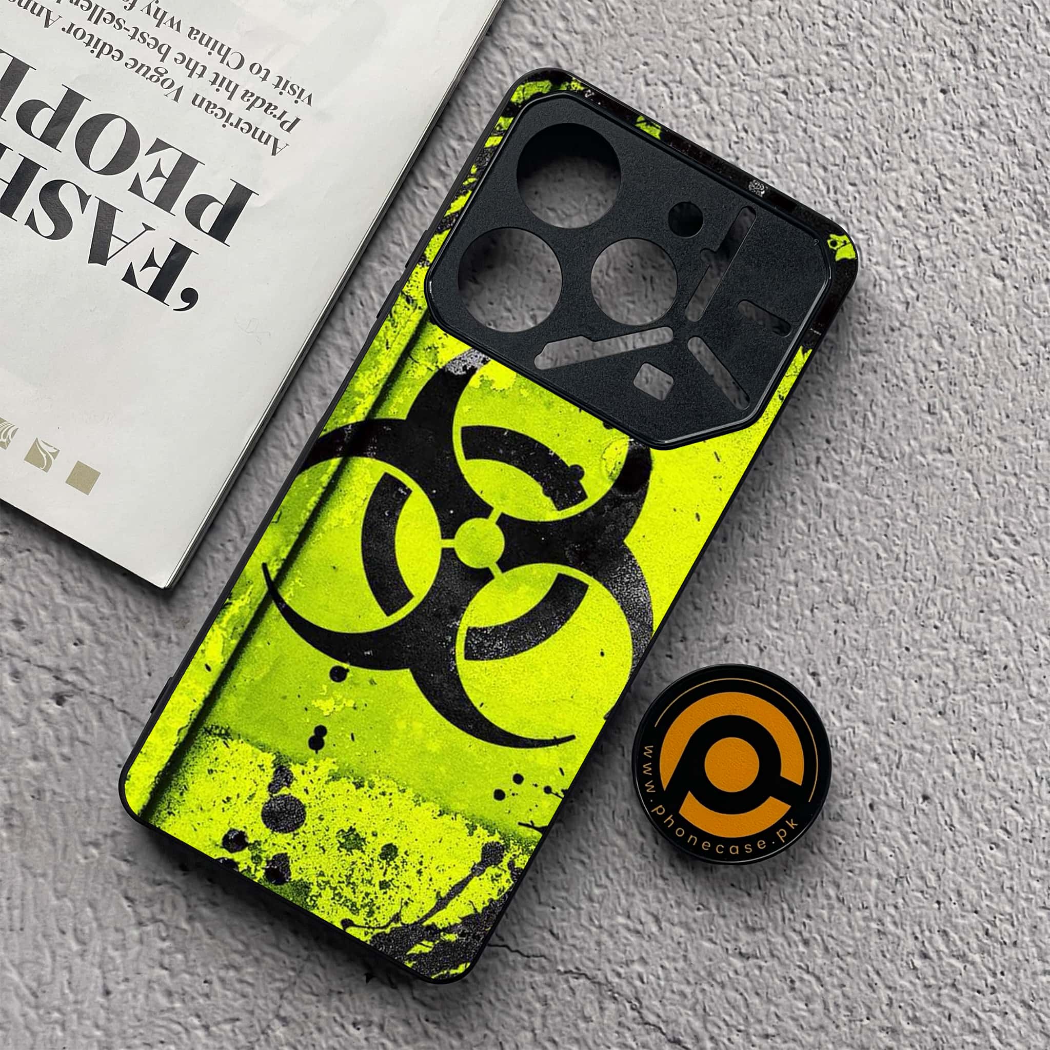 Tecno Pova 6 Neo - Biohazard Sign Series - Premium Metal  Printed soft Bumper shock Proof Case