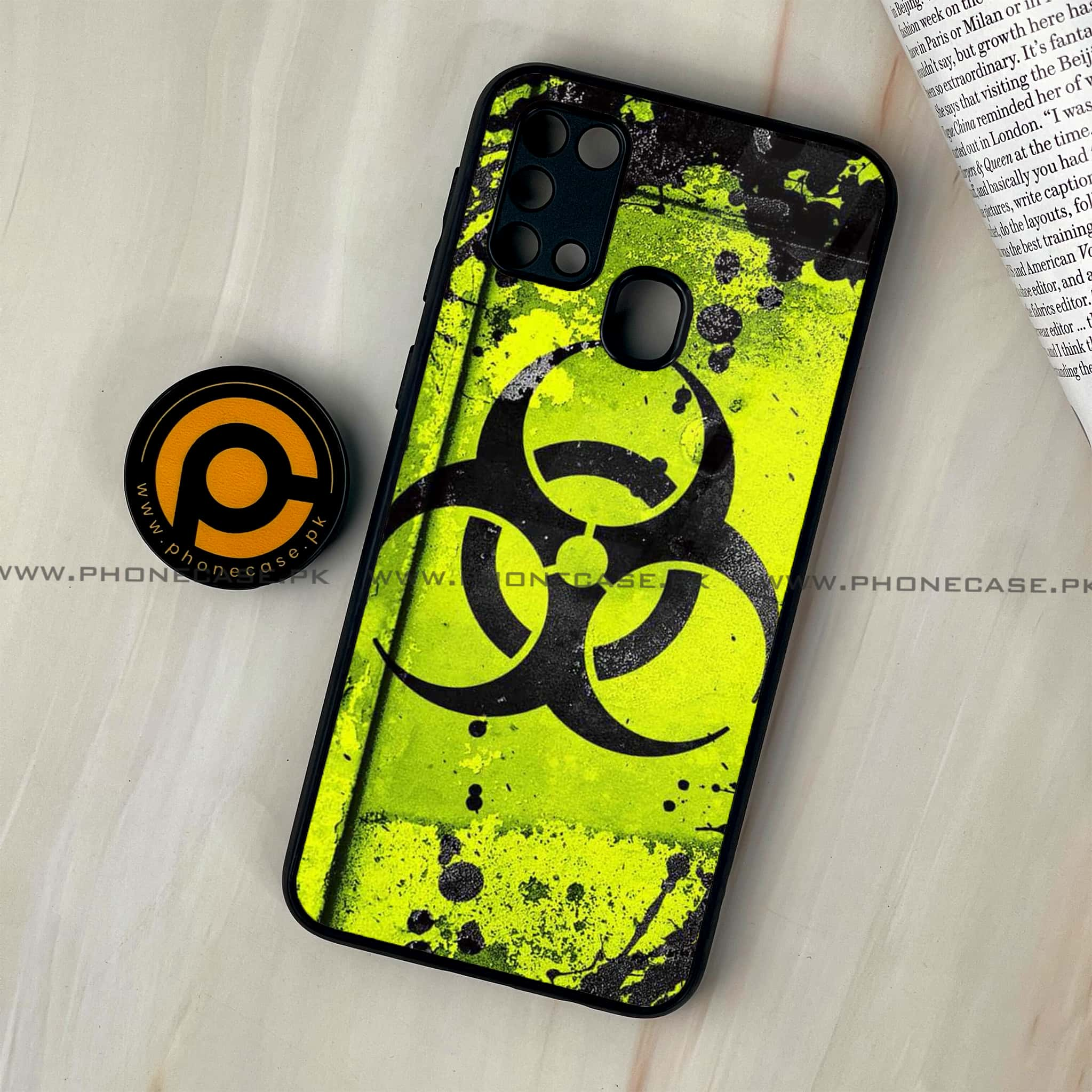 Galaxy M31 - Biohazard Sign Series - Premium Printed Glass soft Bumper shock Proof Case