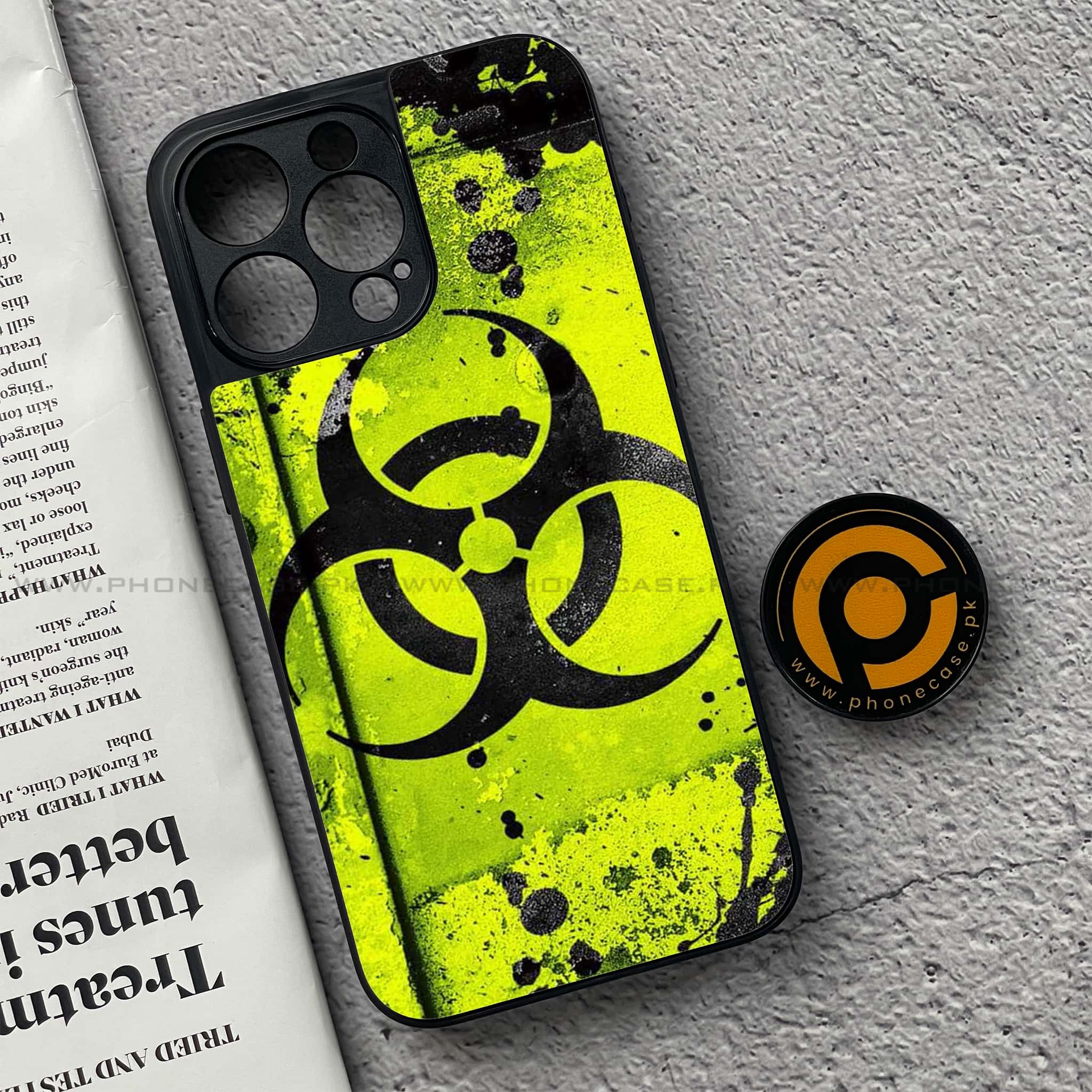 iPhone 15 Pro - Biohazard Sign Series - Premium Metal Printed soft Bumper shock Proof Case