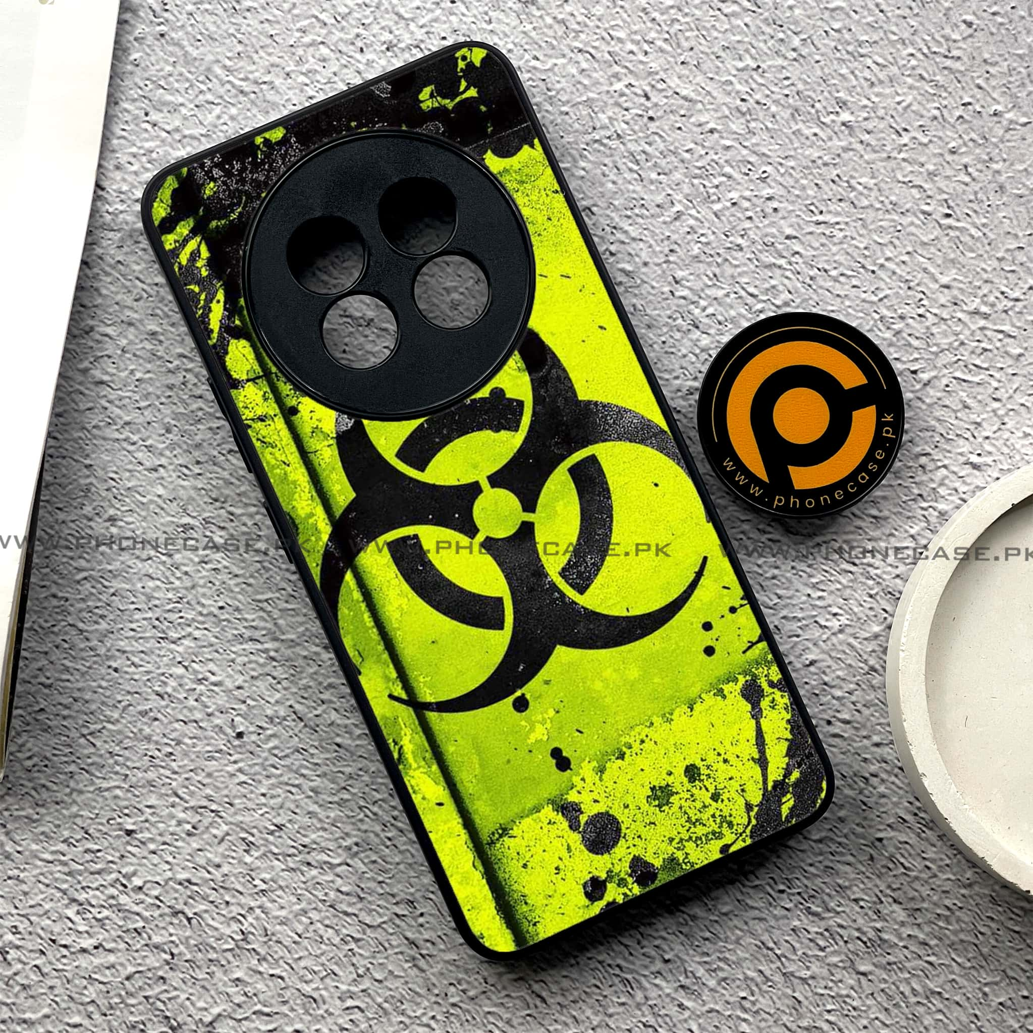 Realme 13 Plus - Biohazard Sign Series - Premium Printed Glass soft Bumper shock Proof Case