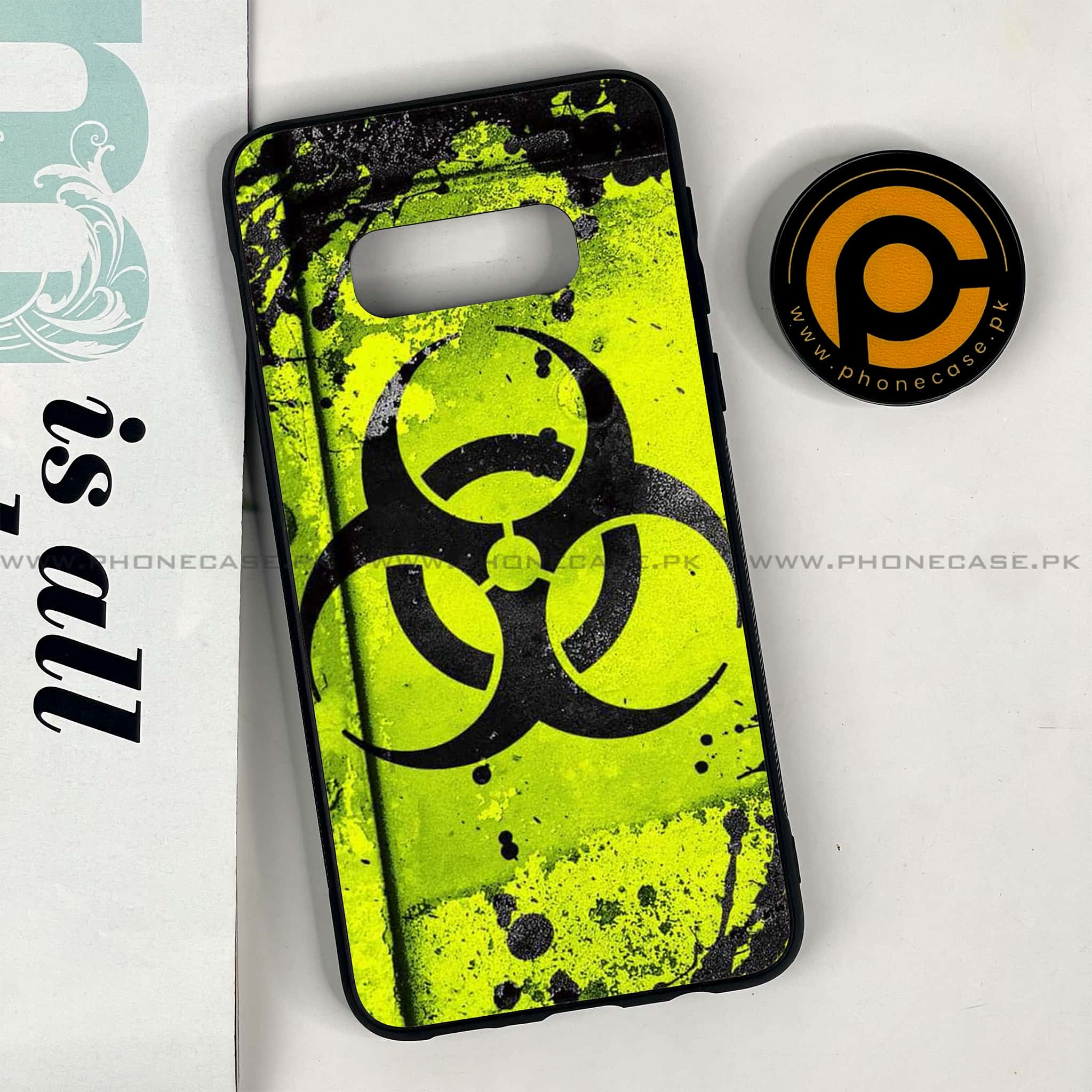 Galaxy S10e - Biohazard Sign Series - Premium Printed Glass soft Bumper shock Proof Case