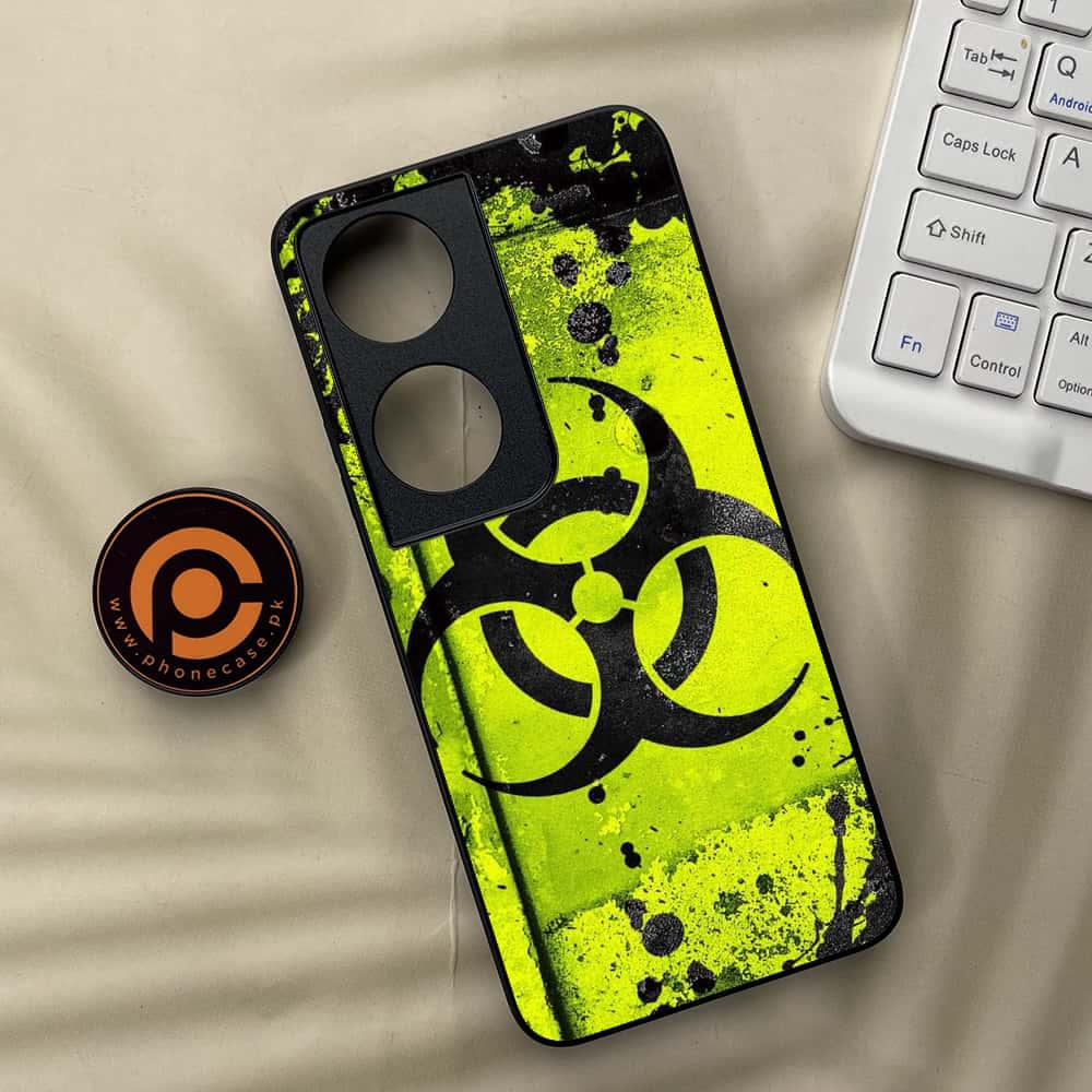 Honor X7b - Biohazard Sign Series - Premium Metal  Printed soft Bumper shock Proof Case