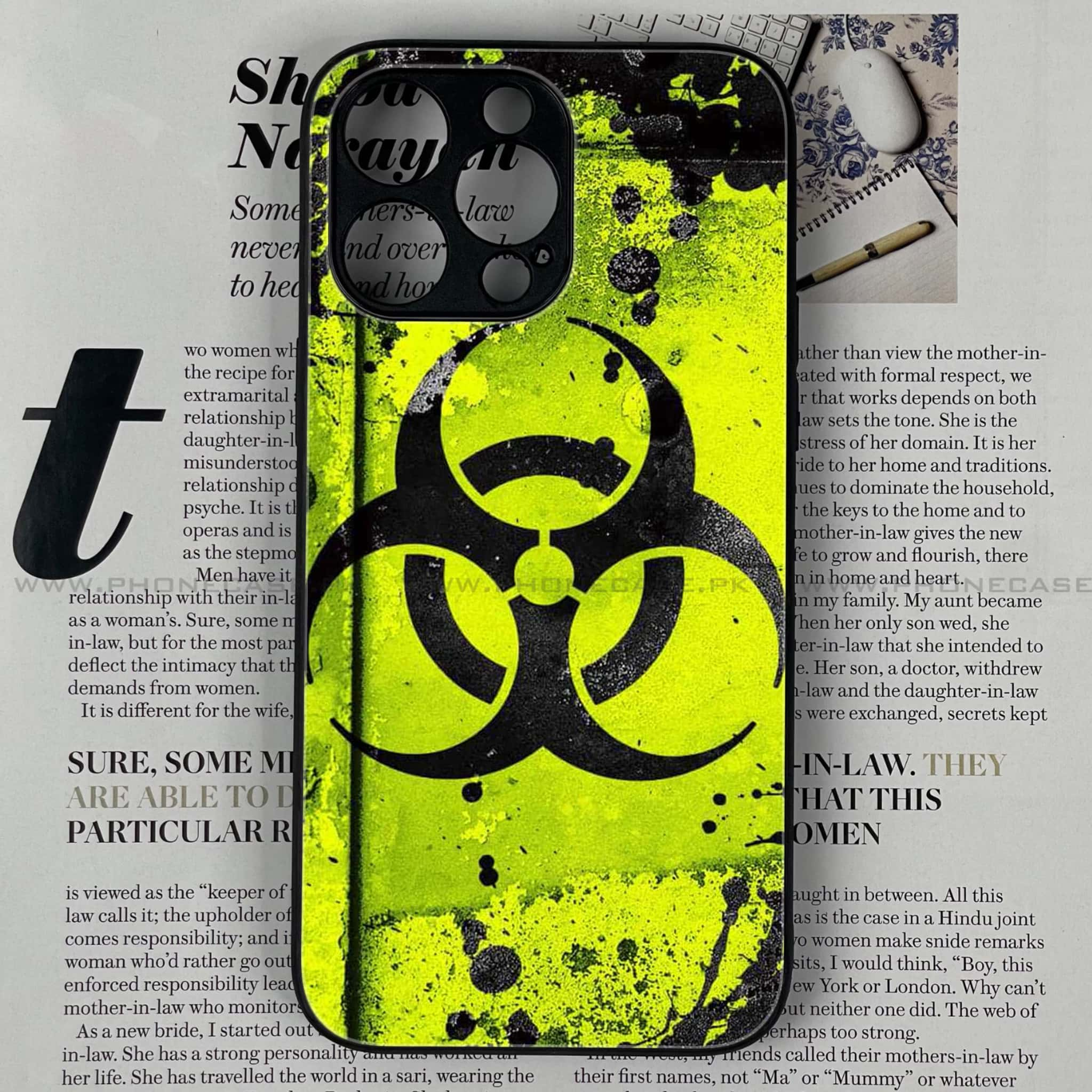 iPhone 15 Pro - Biohazard Sign Series - Premium Printed Glass soft Bumper shock Proof Case