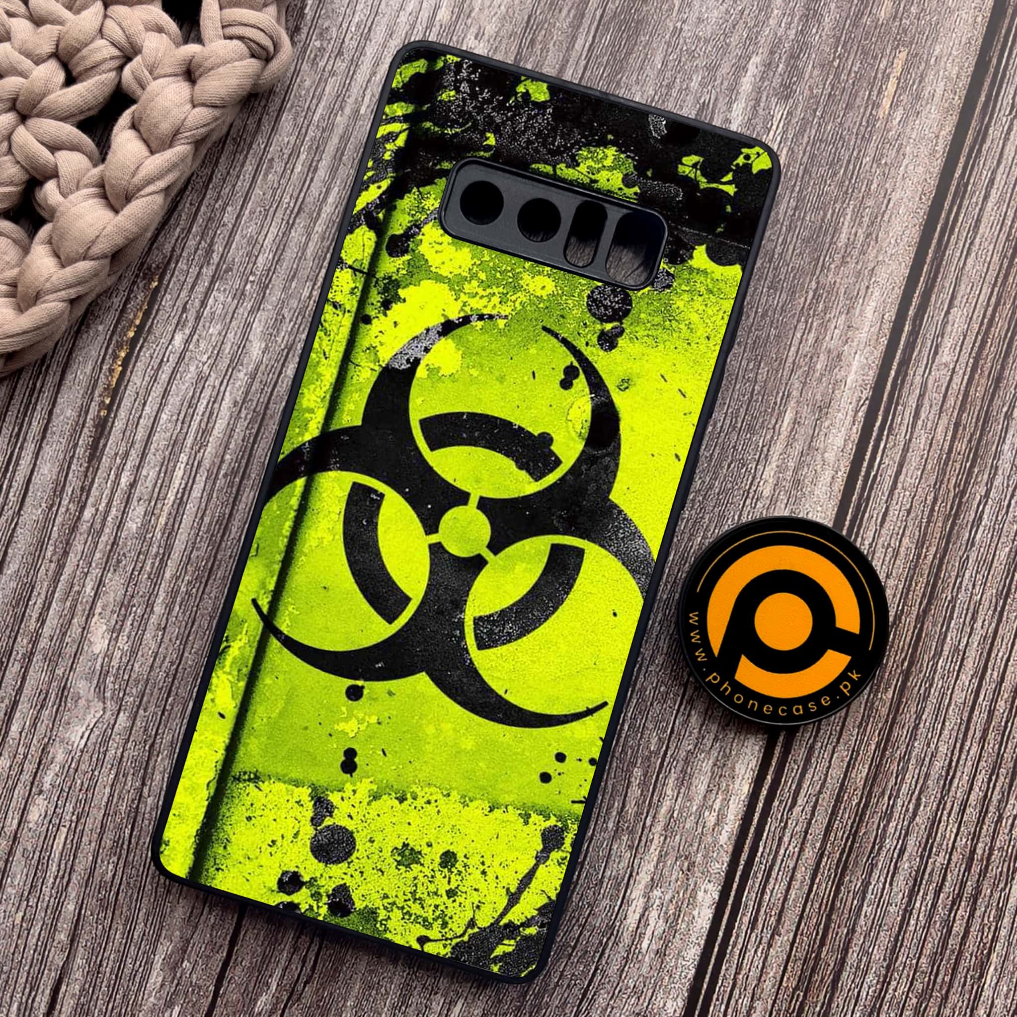 Samsung Galaxy Note 8 - Biohazard Sign Series - Premium Metal Printed soft Bumper shock Proof Case
