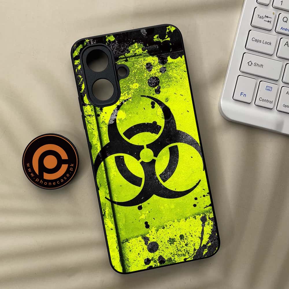 Tecno Spark Go 2 - Biohazard Sign Series - Premium Metal Printed soft Bumper Shock Proof Case