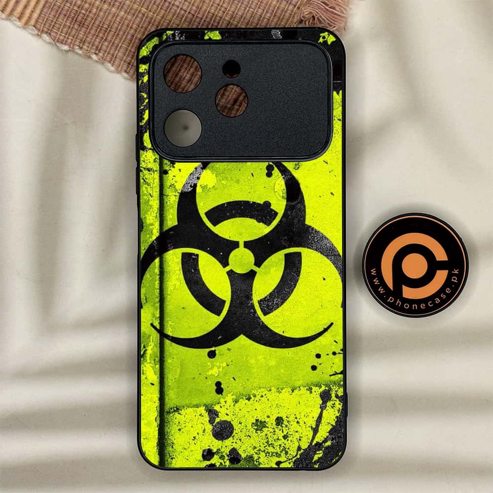 Tecno Spark 40 - Biohazard Sign Series - Premium Metal Printed soft Bumper shock Proof Case