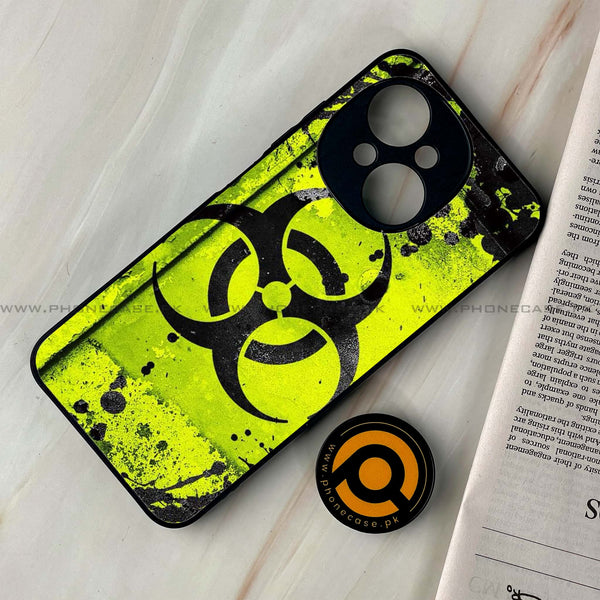 Tecno Spark Go 1 -  Biohazard Sign Design 9 - Premium Printed Glass soft Bumper shock Proof Case CS-39174