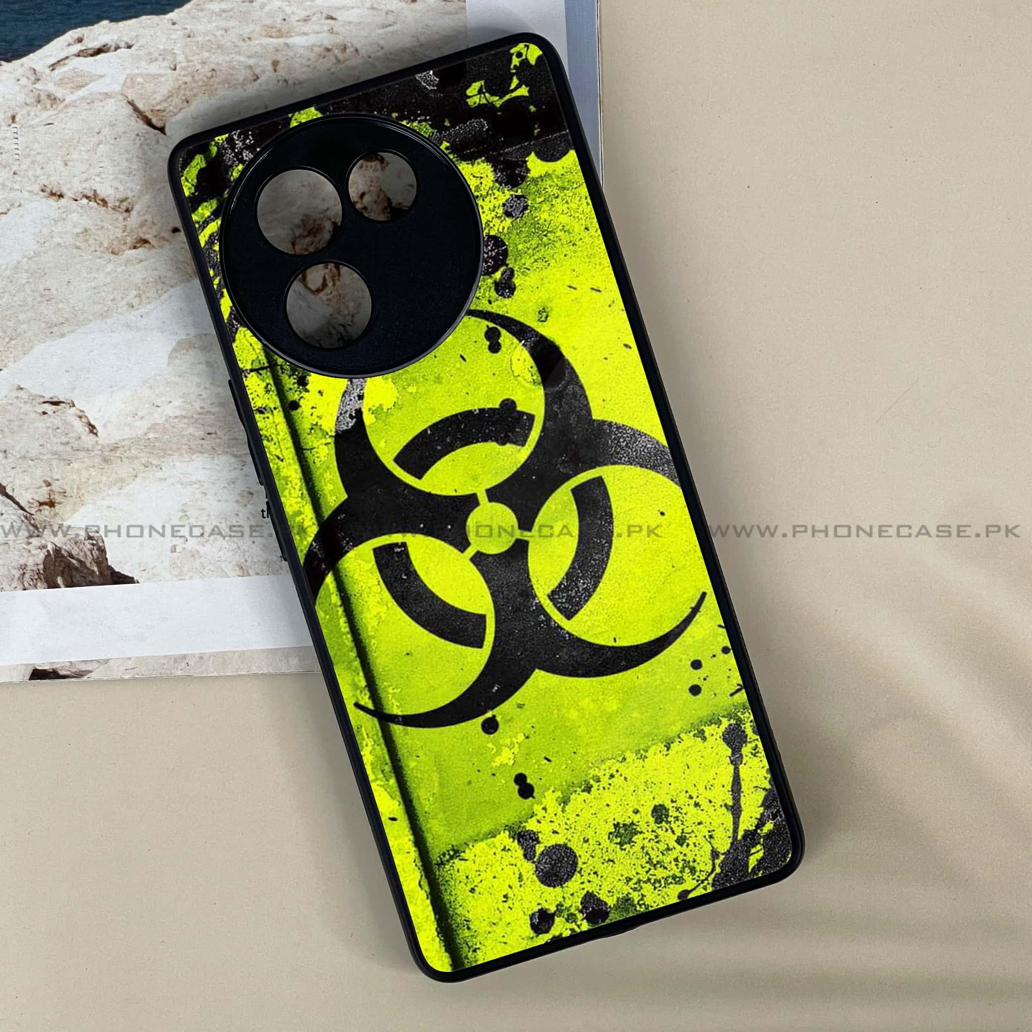 Vivo V30E - Biohazard Sign Series - Premium Printed Metal soft Bumper shock Proof Case