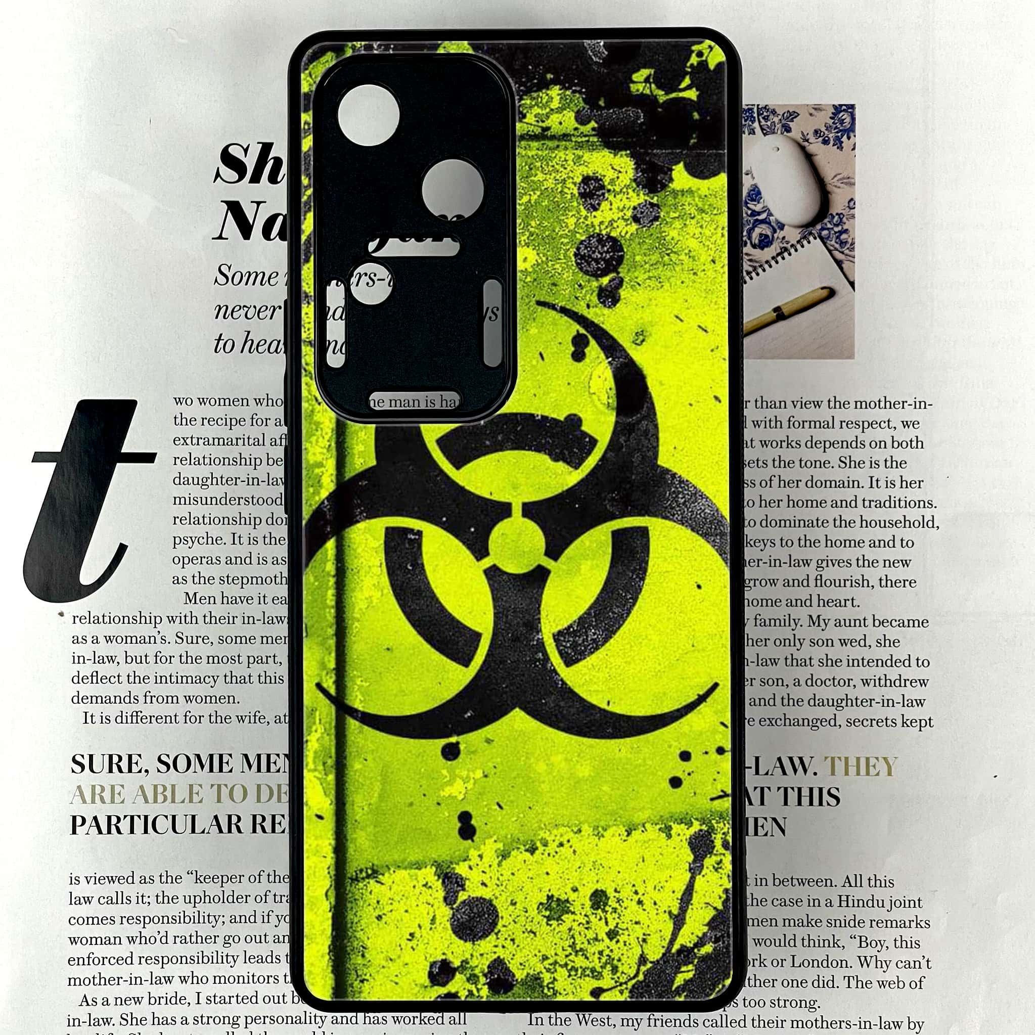 Vivo V30 - Biohazard Sign Series - Premium Printed Glass soft Bumper shock Proof Case