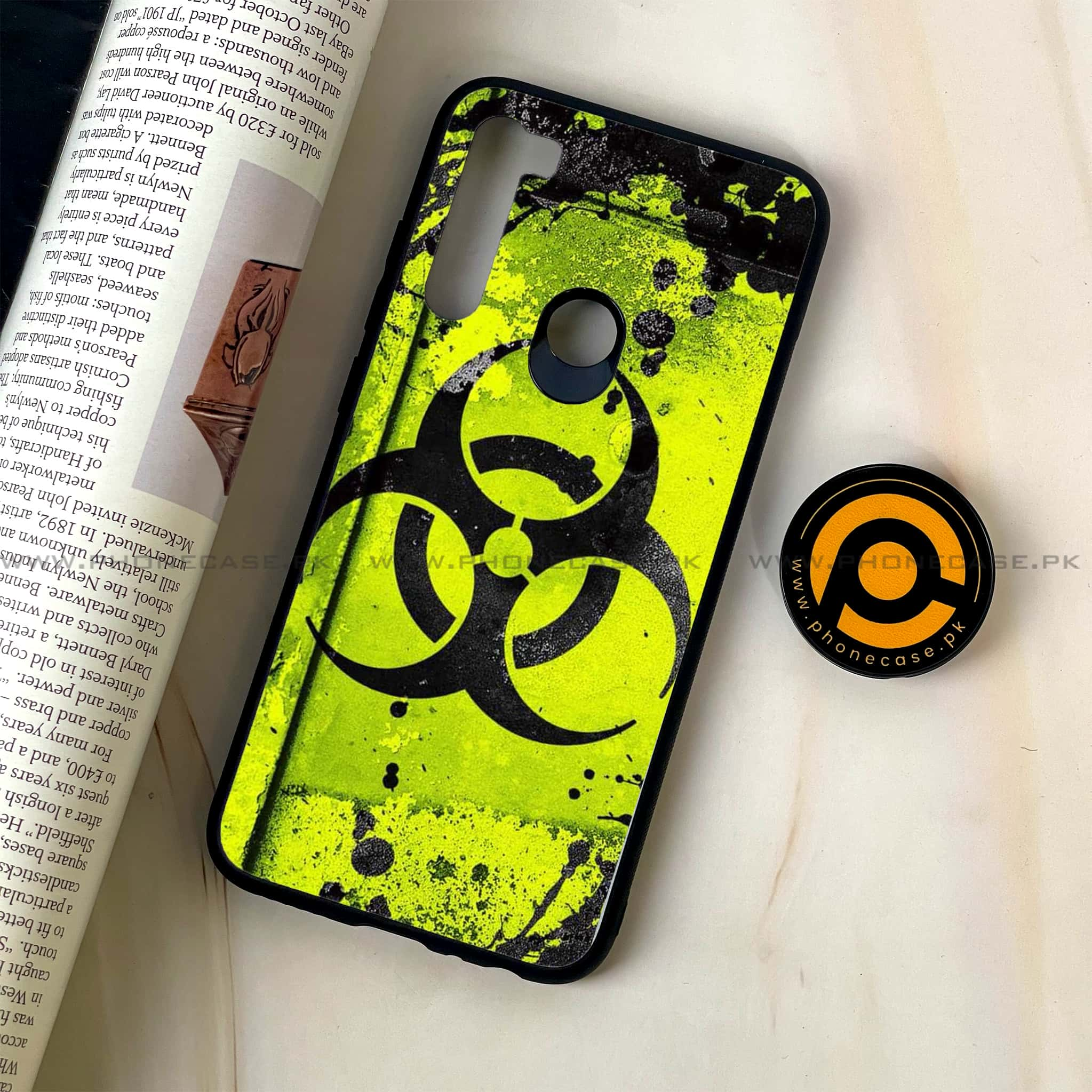 Redmi Note 8 - Biohazard Sign Series - Premium Printed Glass soft Bumper shock Proof Case