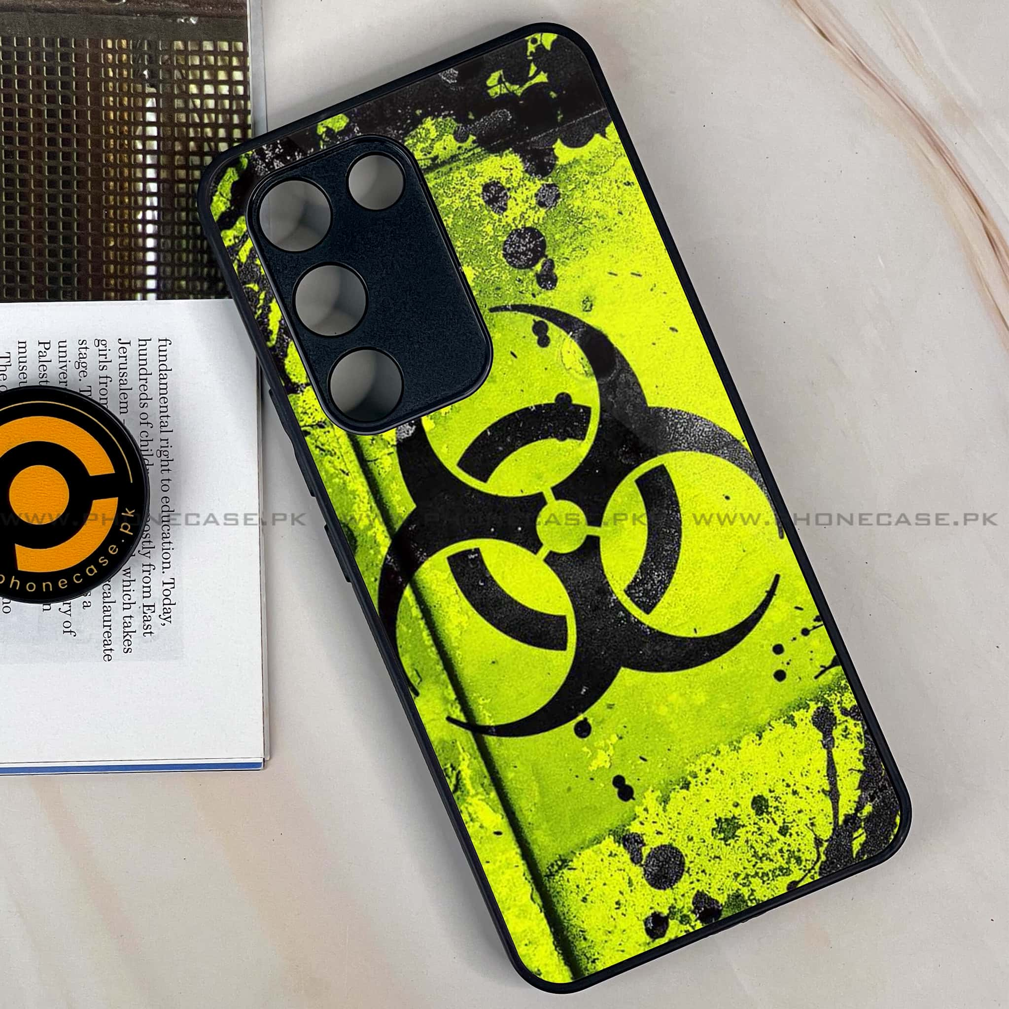 Vivo Y100 - Biohazard Sign Series - Premium Printed Glass soft Bumper shock Proof Case