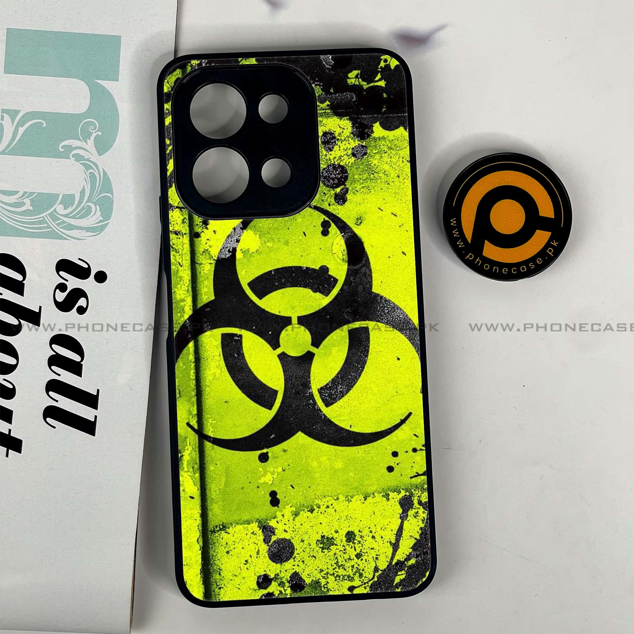 Vivo Y28 - Biohazard Sign Series - Premium Printed Glass soft Bumper shock Proof Case