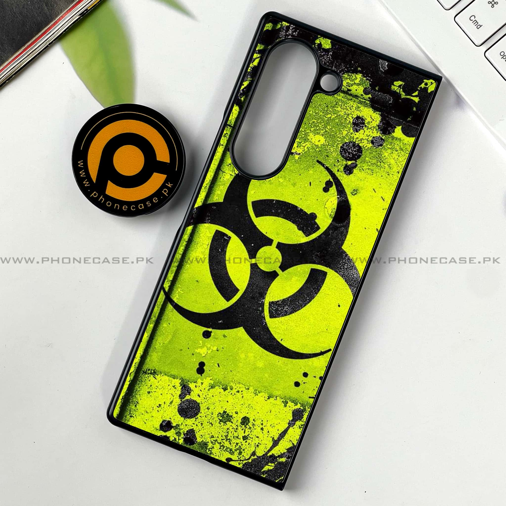 Samsung Galaxy Z Fold 6 - Biohazard Sign Series - Premium Printed Metal soft Bumper shock Proof Case