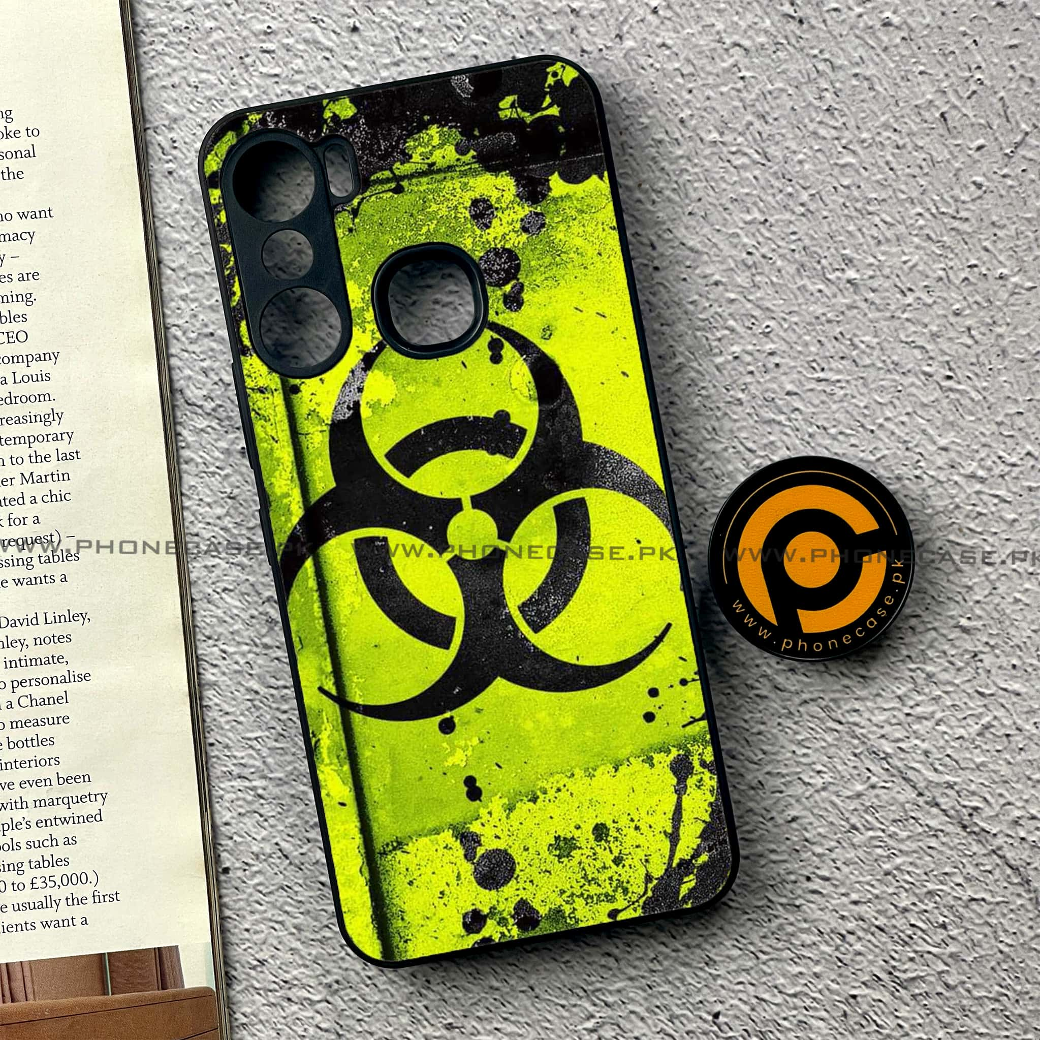 Infinix Hot 12 Pro - Biohazard Sign Series - Premium Printed Glass soft Bumper shock Proof Case