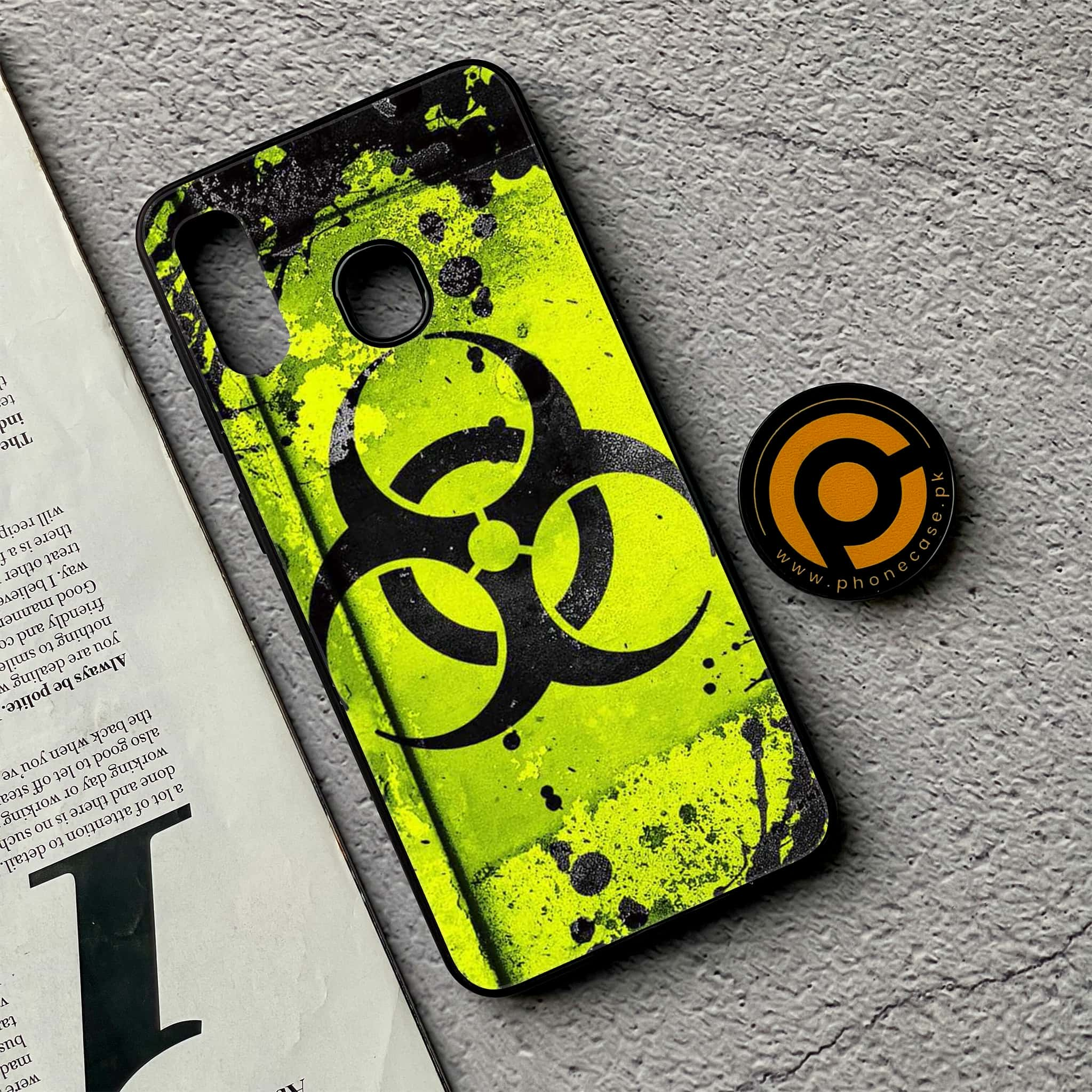 Galaxy A20/A30 - Biohazard Sign Series - Premium Printed Glass soft Bumper shock Proof Case