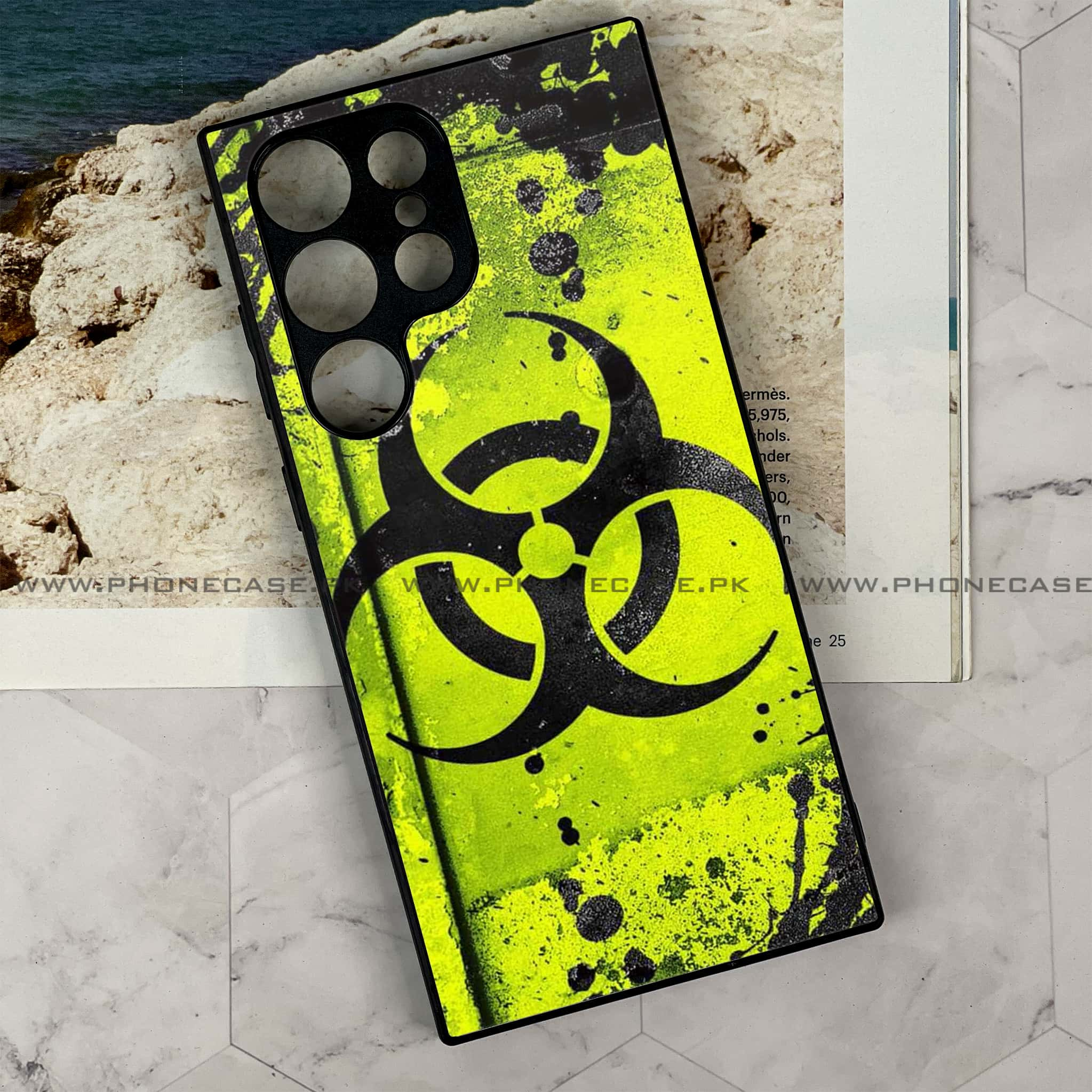 Samsung Galaxy S24 Ultra - Biohazard Sign Series - Premium Printed Glass soft Bumper shock Proof Case