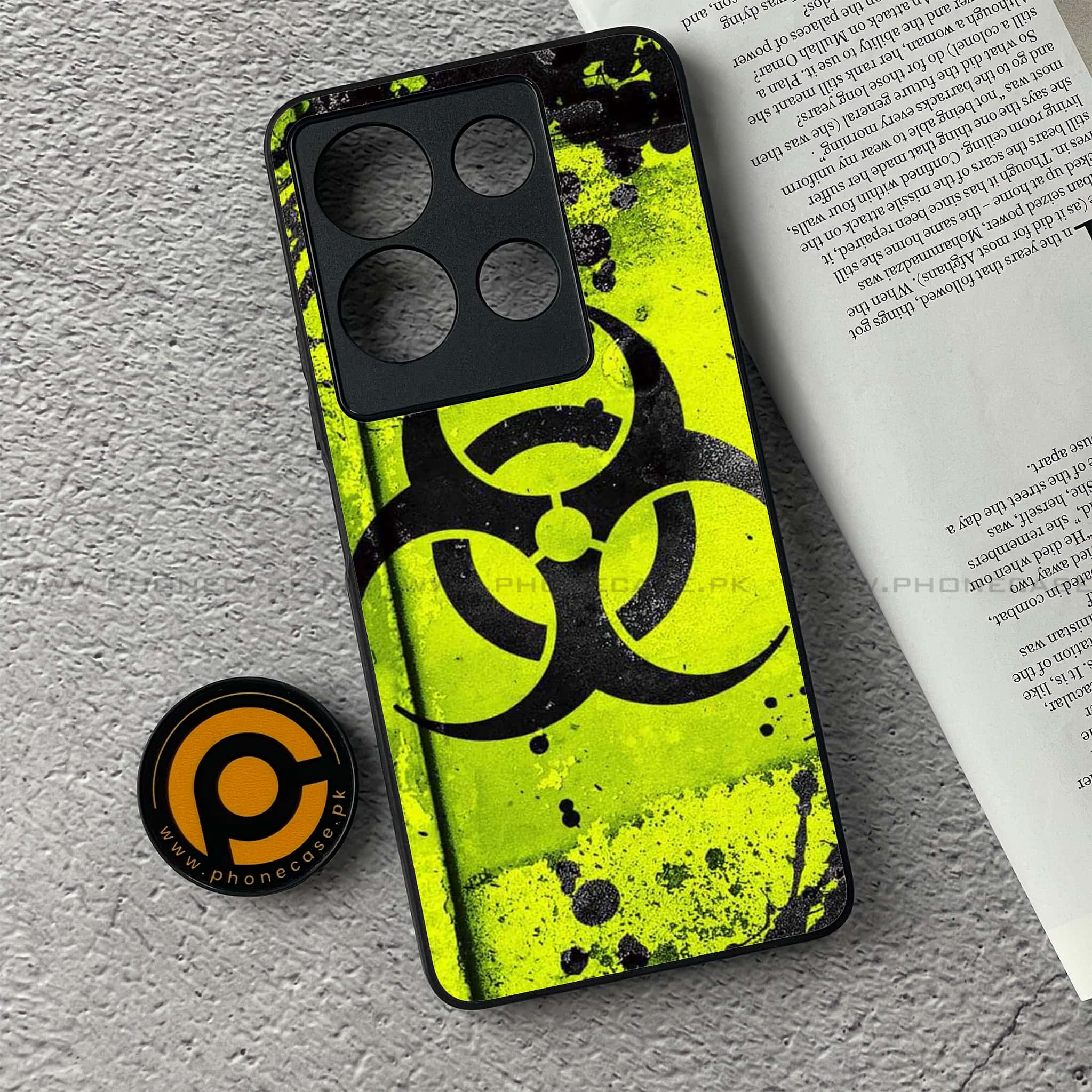 Infinix Note 30 - Biohazard Sign Series - Premium Printed Glass soft Bumper shock Proof Case