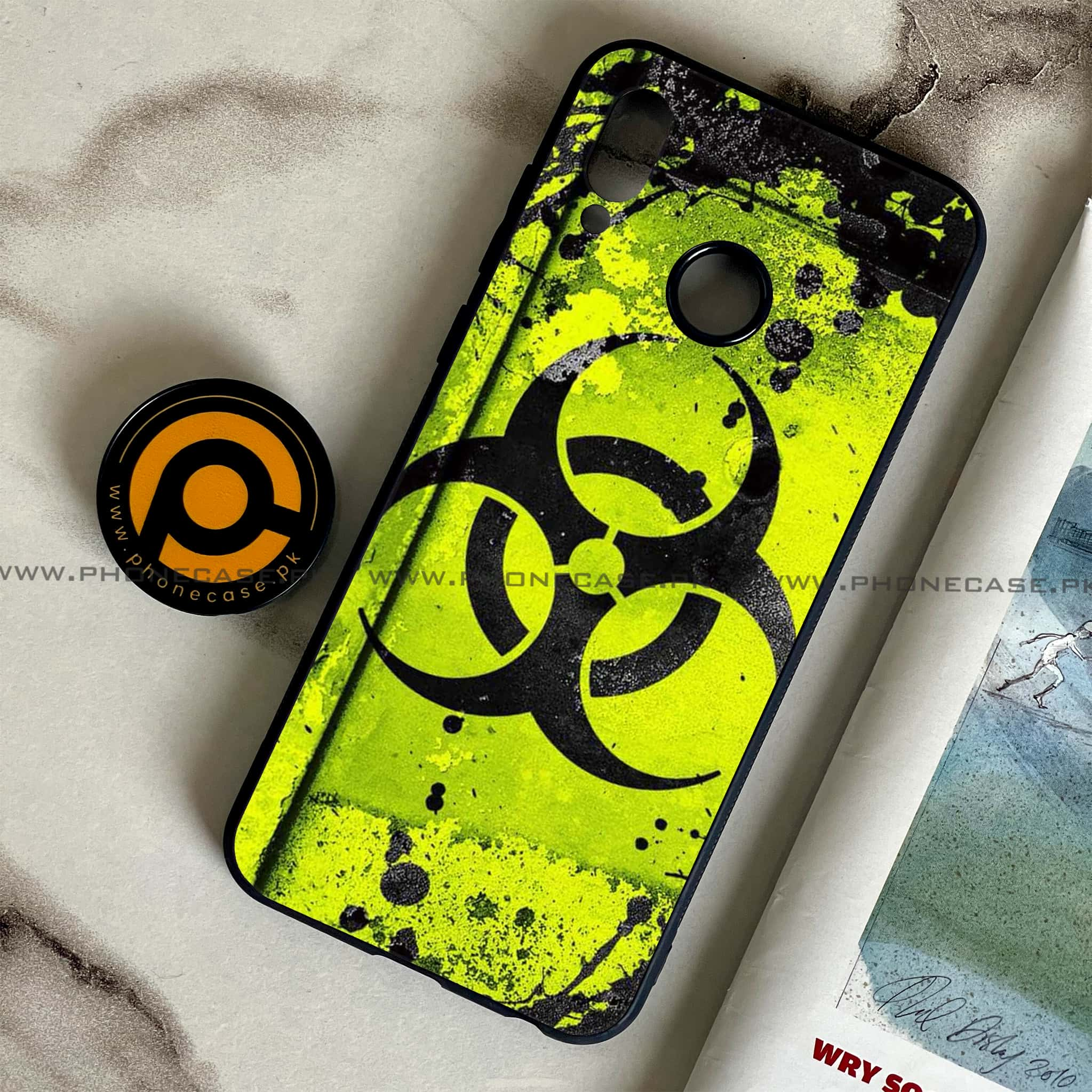 Huawei Honor Play - Biohazard Sign Series - Premium Printed Glass soft Bumper shock Proof Case