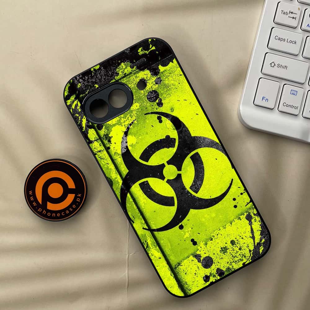 Google Pixel 9a - Biohazard Sign Series - Premium Metal Printed soft Bumper Shock Proof Case