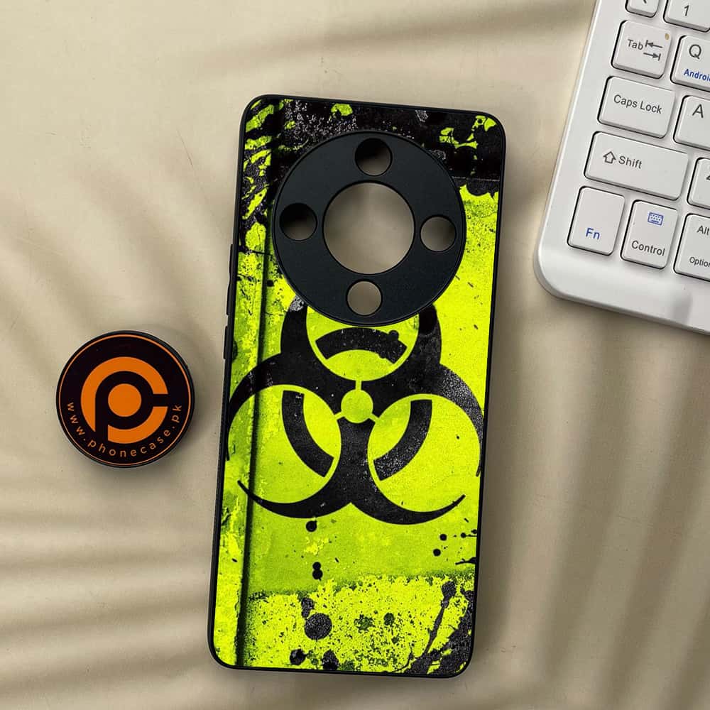 HONOR X9b 5G - Biohazard Sign Series - Premium Metal  Printed soft Bumper shock Proof Case