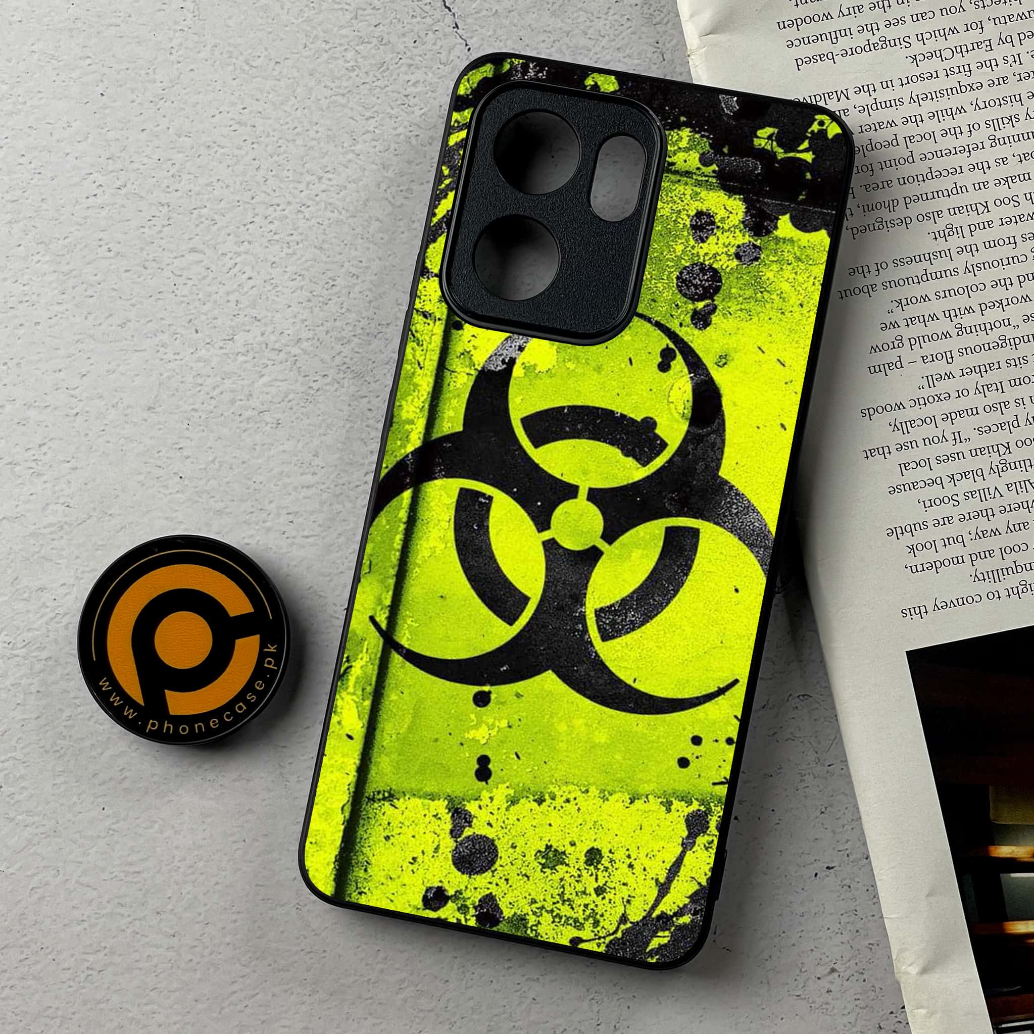 Oppo Reno 13F - Biohazard Sign Series - Premium Metal Printed Soft Bumper Shockproof Case