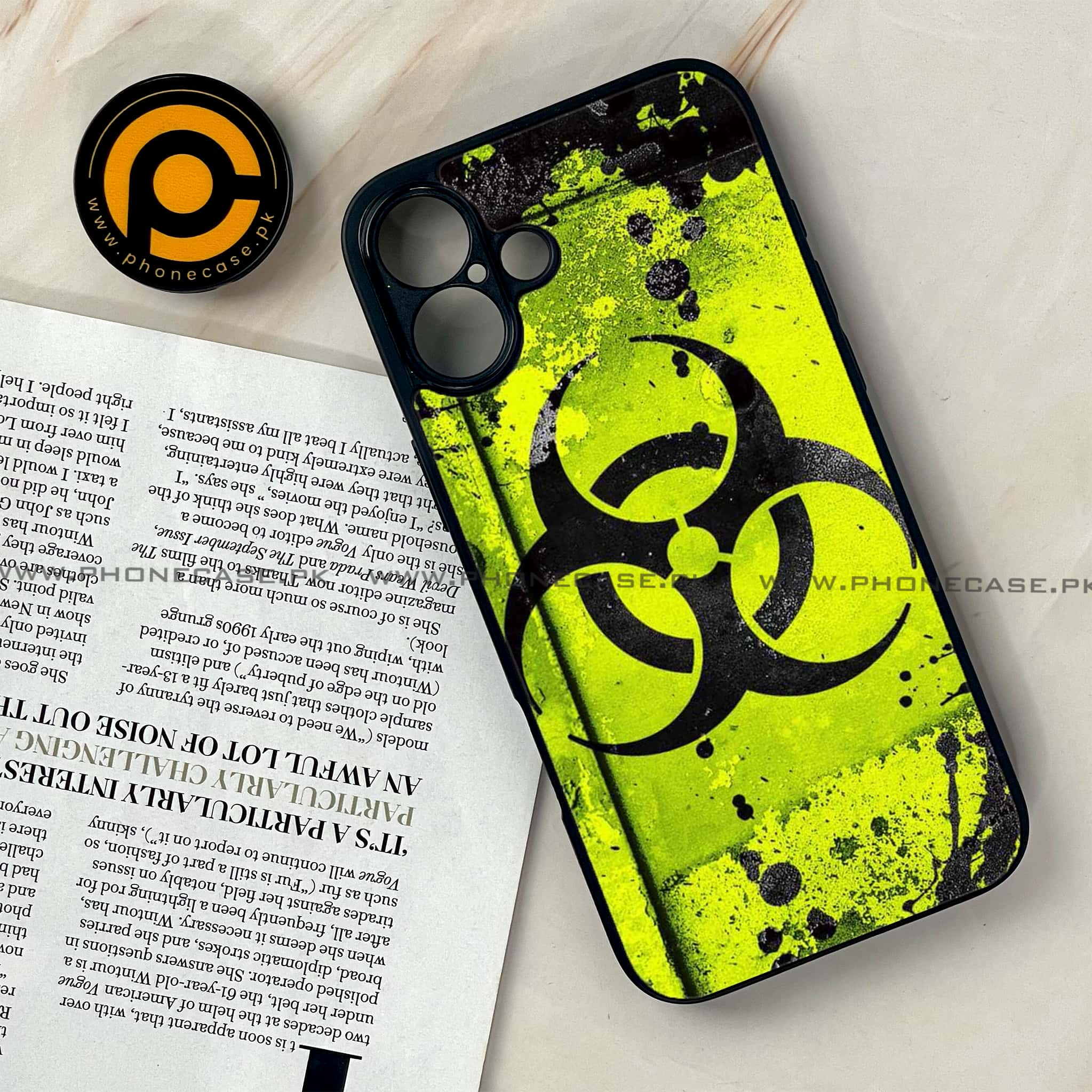 iPhone 16 Plus - Biohazard Sign Series - Premium Printed Glass soft Bumper shock Proof Case