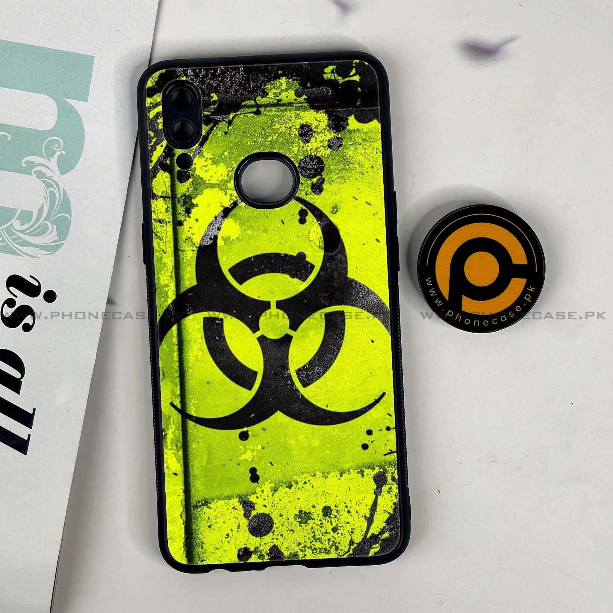 Galaxy A10s - Biohazard Sign Series - Premium Printed Glass soft Bumper shock Proof Case