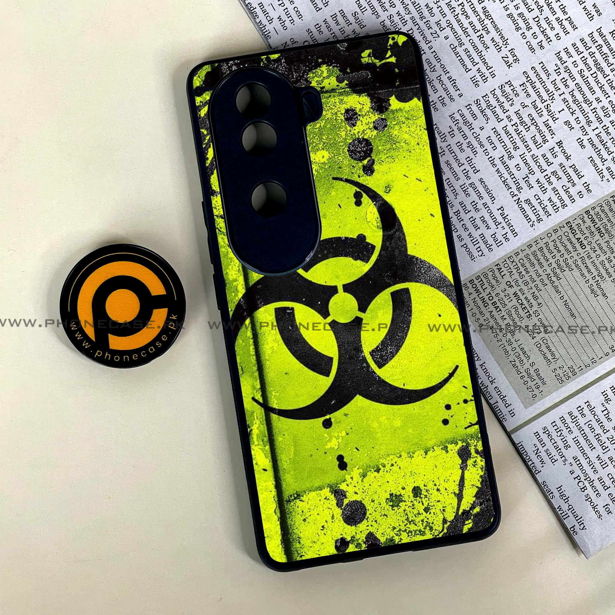 Vivo V40e - Biohazard Sign Series - Premium Printed Glass soft Bumper shock Proof Case