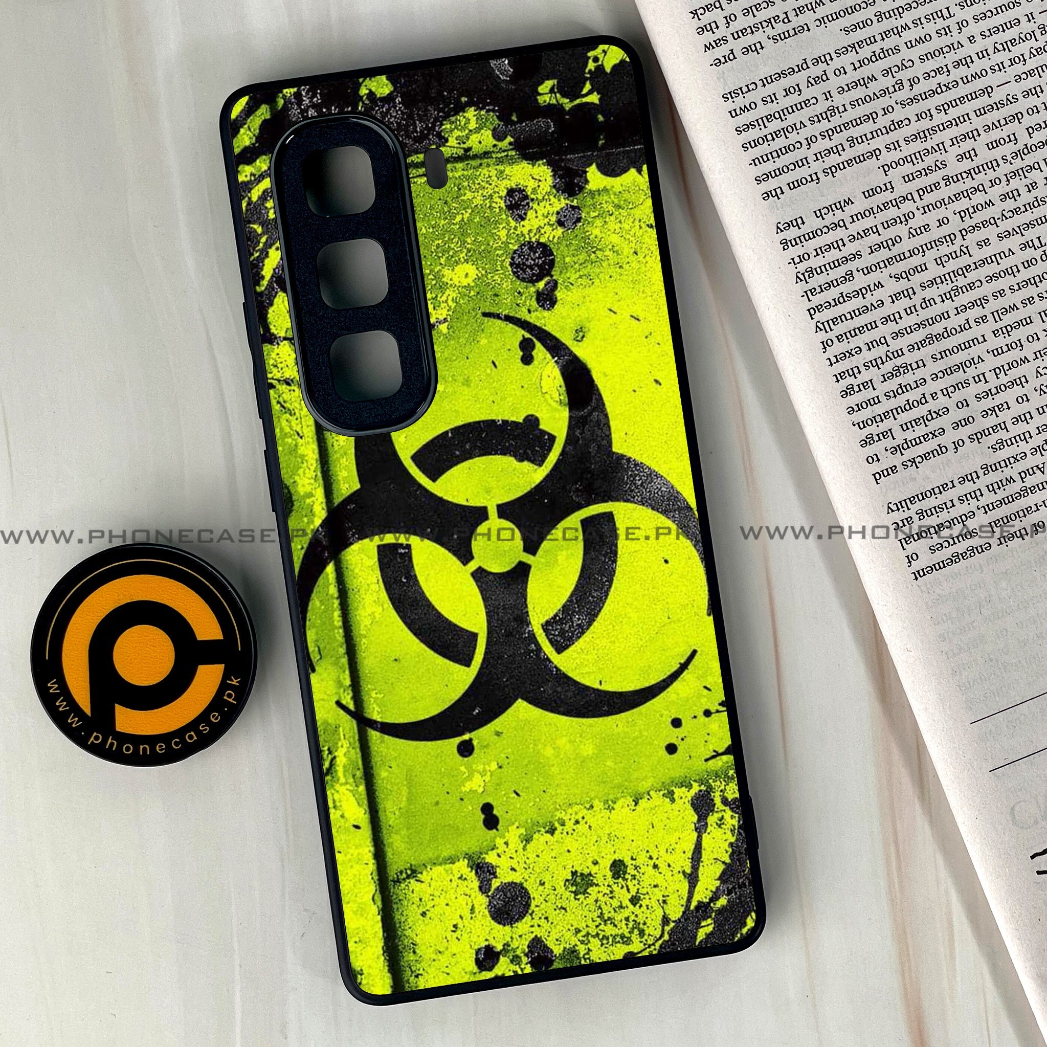 Infinix Hot 60 Pro Plus -  Biohazard Sign Series - Premium Metal Printed soft Bumper shock Proof Case