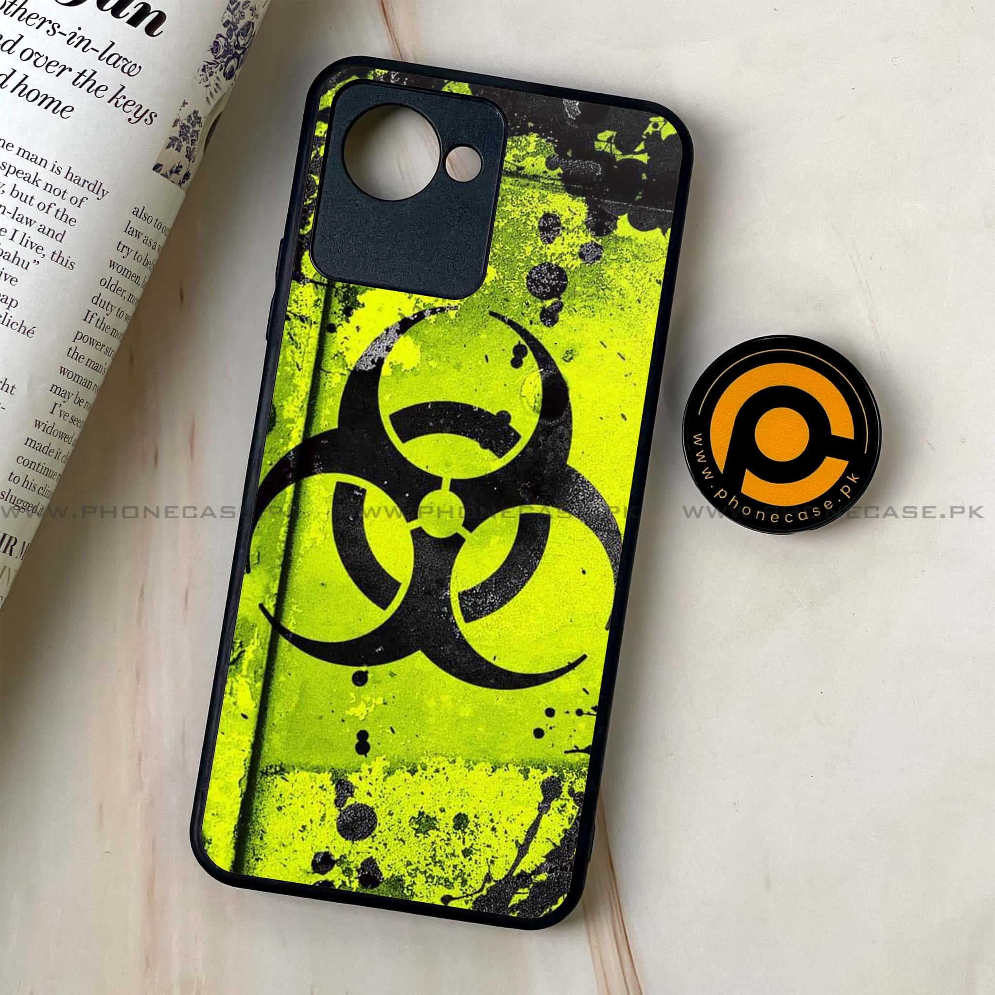 Realme C30 - Biohazard Sign Series - Premium Printed Glass soft Bumper shock Proof Case