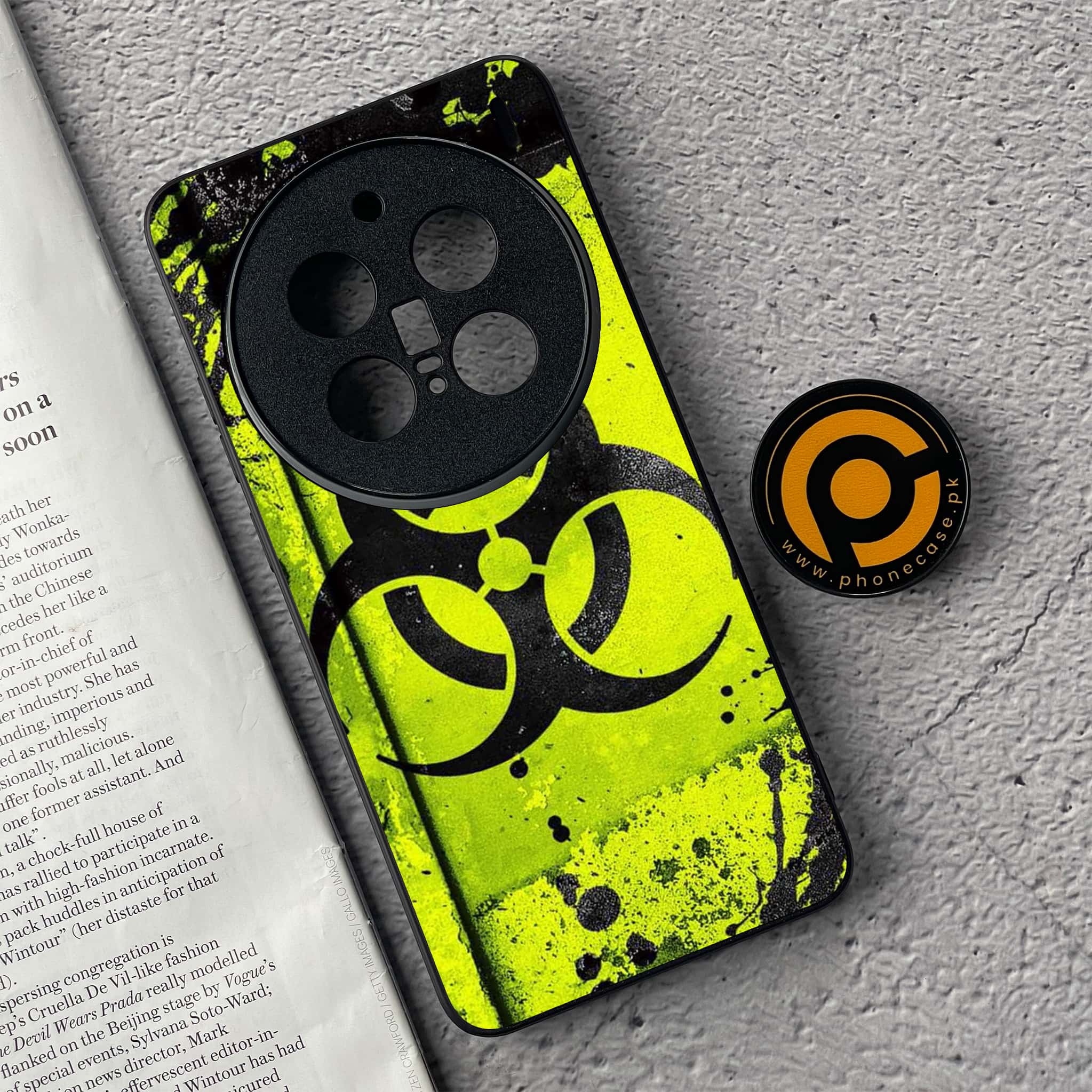 Vivo X200 Pro - Biohazard Sign Series - Premium Metal  Printed soft Bumper shock Proof Case