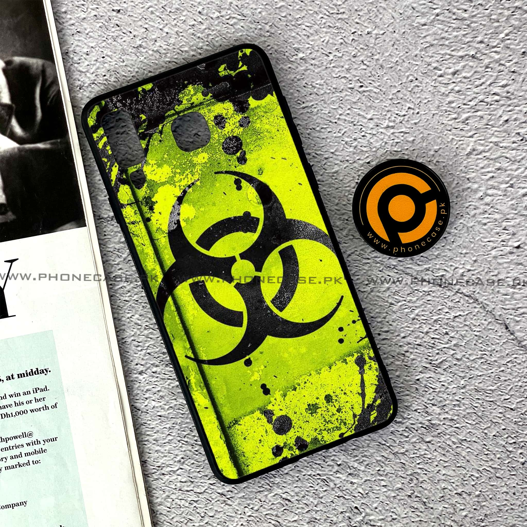 Samsung Galaxy A8 Star(A9 Star) - Biohazard Sign Series - Premium Printed Glass soft Bumper shock Proof Case