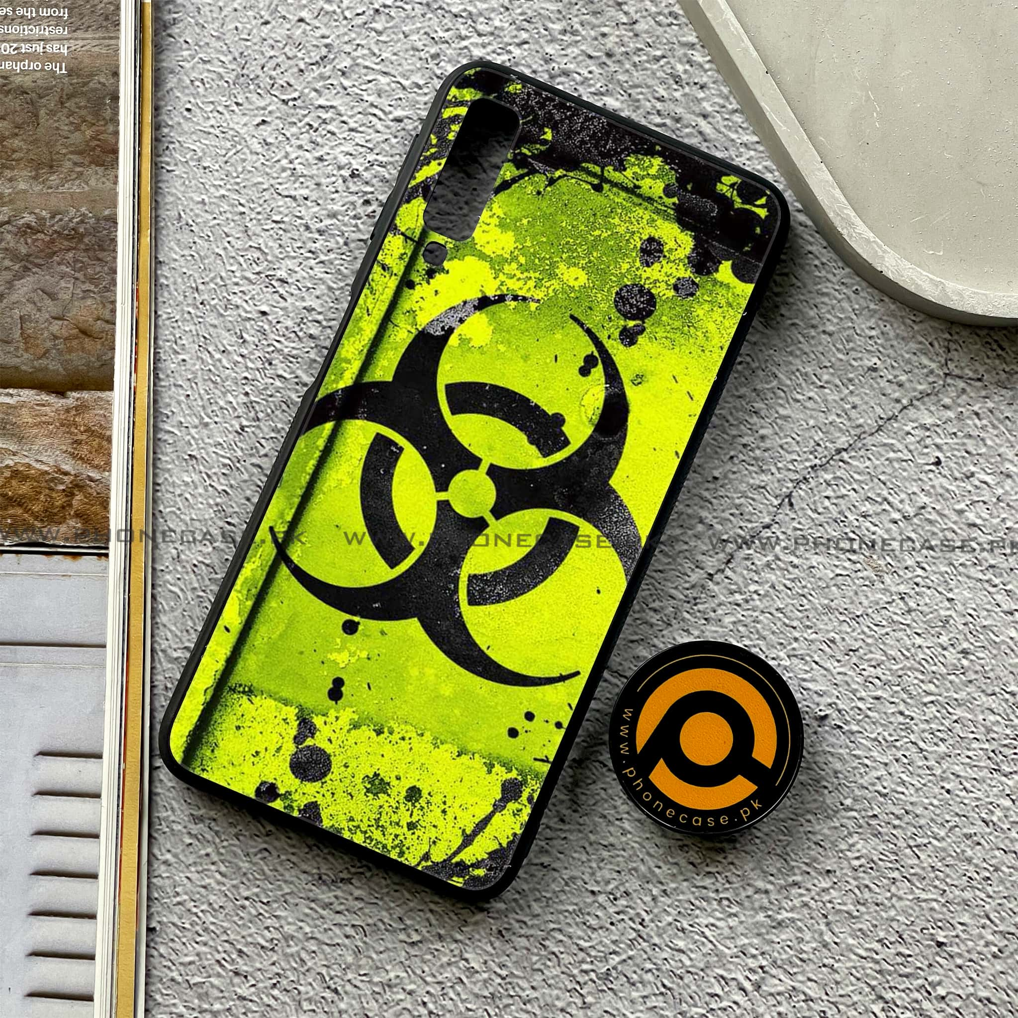 Galaxy A7 2018 - Biohazard Sign Series - Premium Printed Metal soft Bumper shock Proof Case