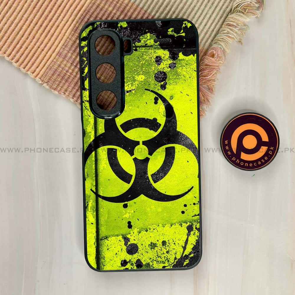 Infinix Hot 60i -  Biohazard Sign Series - Premium Metal Printed soft Bumper shock Proof Case