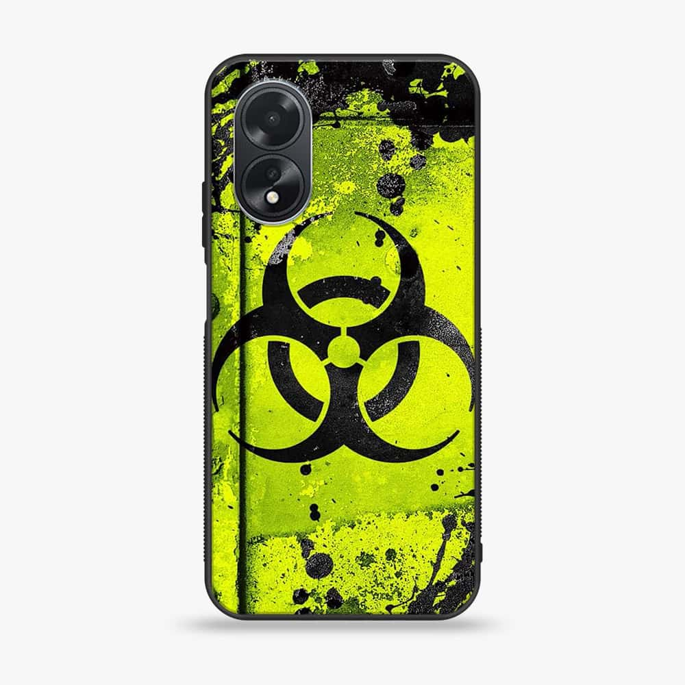 Oppo A18 4G - Biohazard Sign Series - Premium Printed Glass soft Bumper shock Proof Case