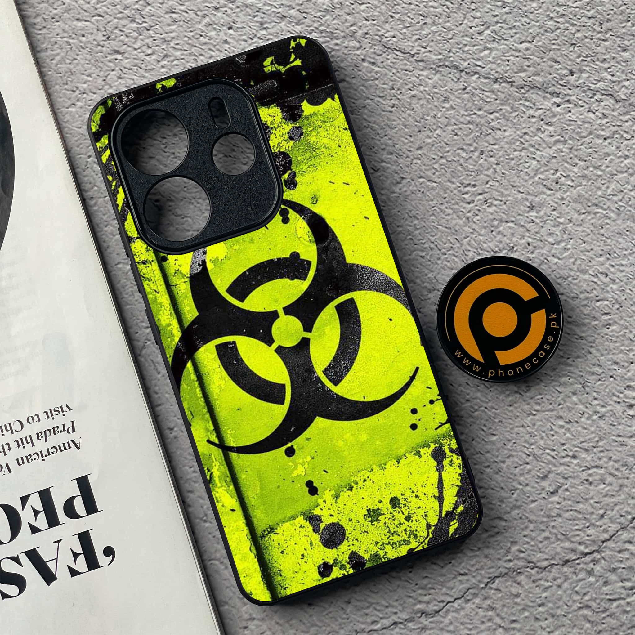 Xiaomi Redmi Note 14 - Biohazard Sign Series - Premium Printed Glass soft Bumper shock Proof Case