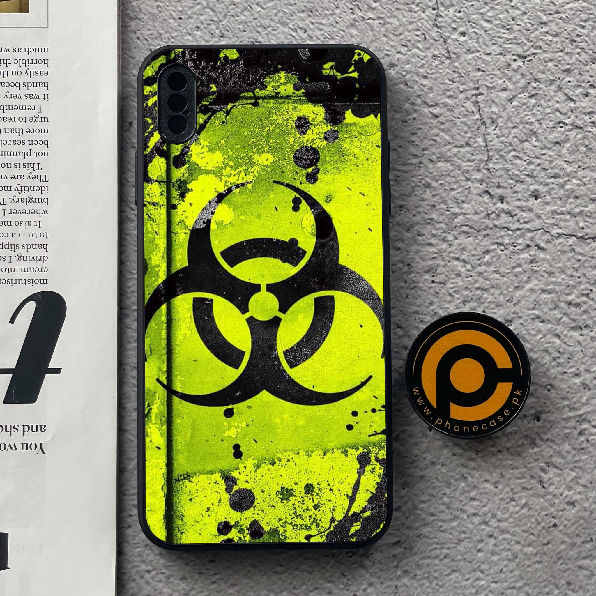 iPhone XS Max - Biohazard Sign Series - Premium Metal Printed soft Bumper shock Proof Case