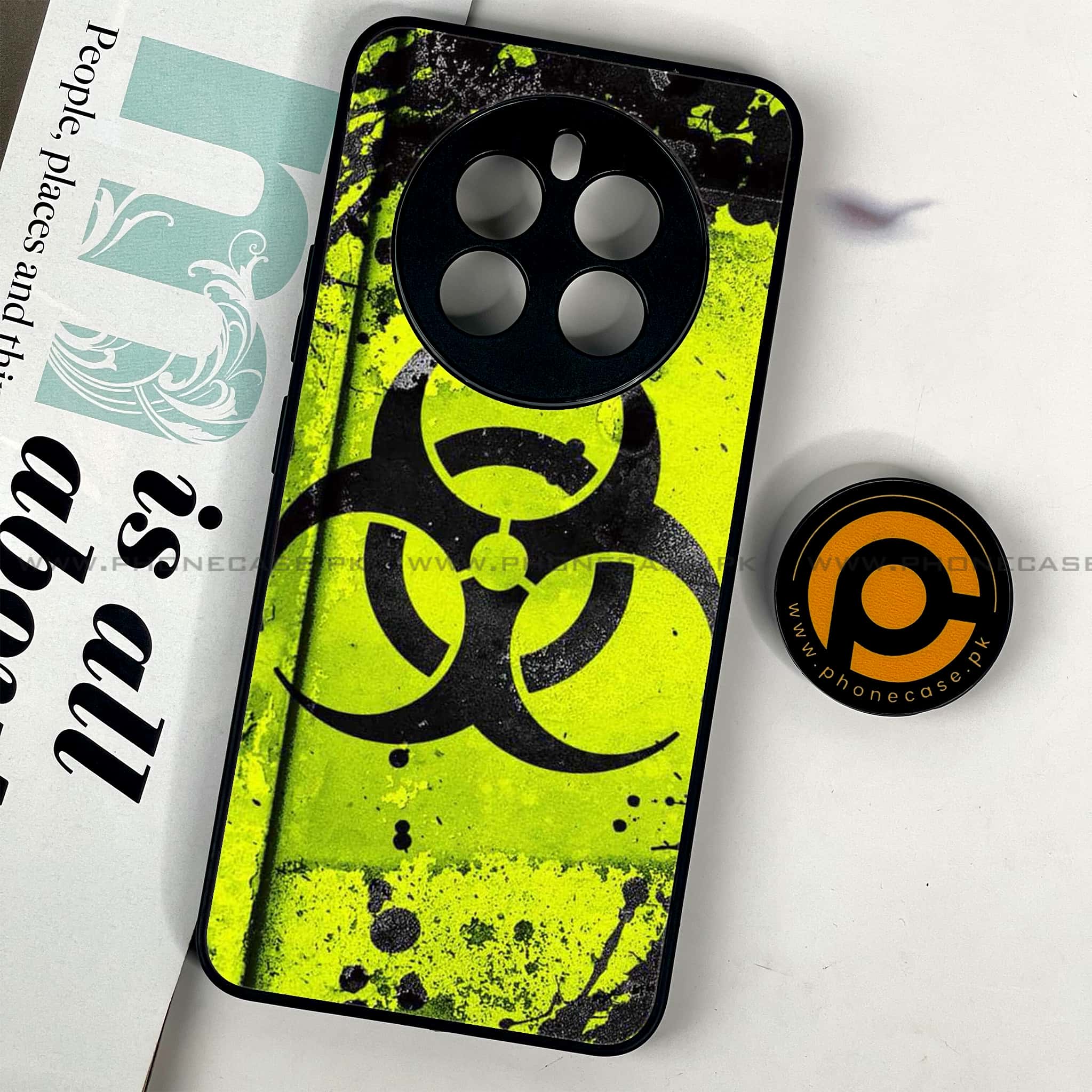 Realme 12 - Biohazard Sign Series - Premium Printed Glass soft Bumper shock Proof Case