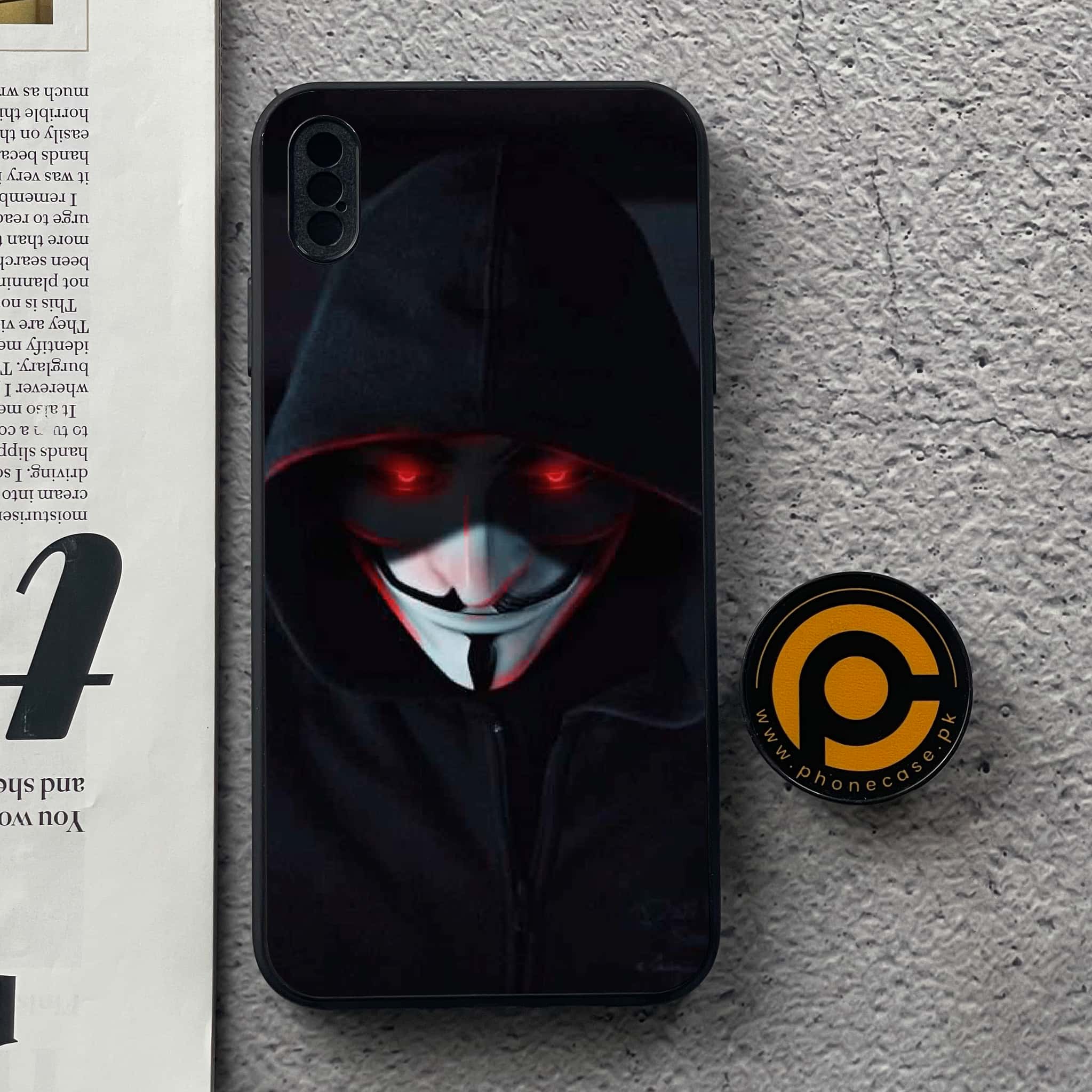 iPhone XS Max - Black Art  Series - Premium Metal Printed soft Bumper shock Proof Case