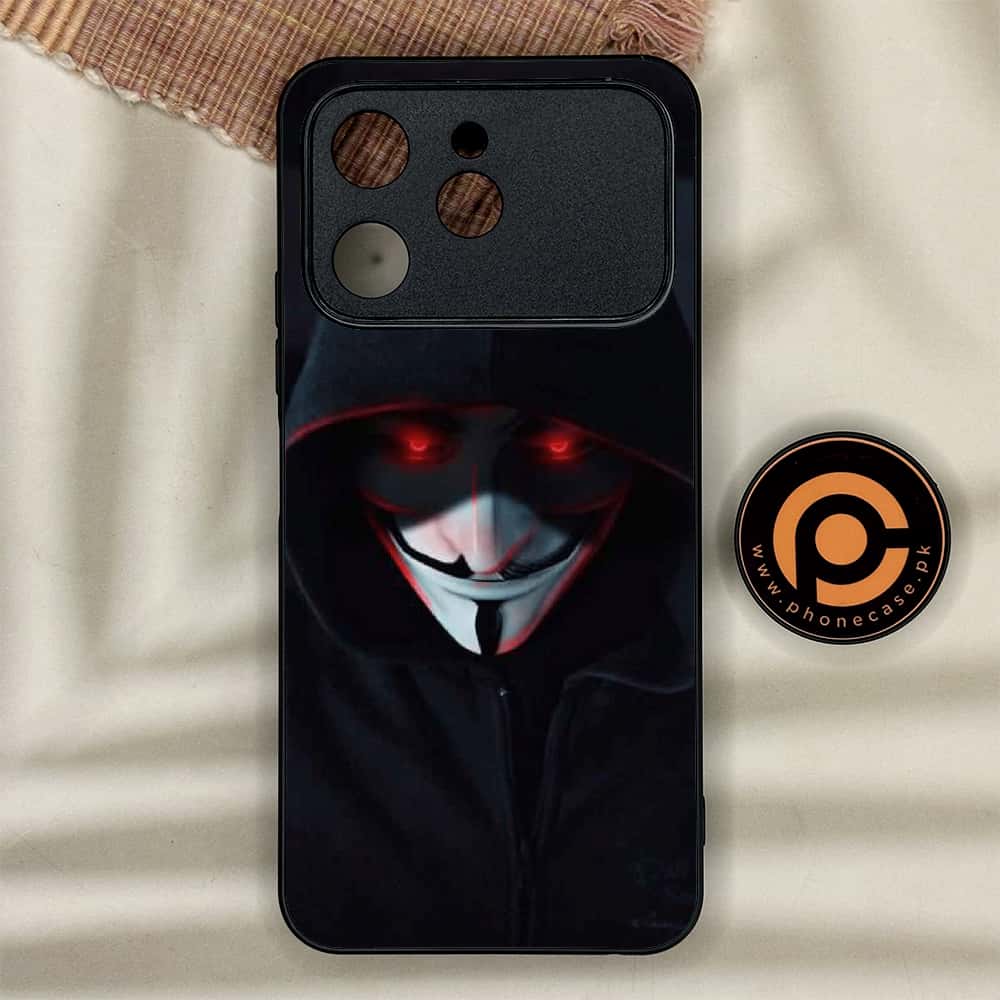 Tecno Spark 40 - Black Art Series - Premium Metal Printed soft Bumper shock Proof Case