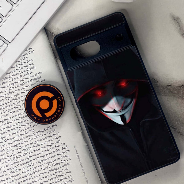 Google Pixel 7 - Black Art Design 10  - Premium Metal Printed soft Bumper Shock Proof Case  CS-34888 CS-35084