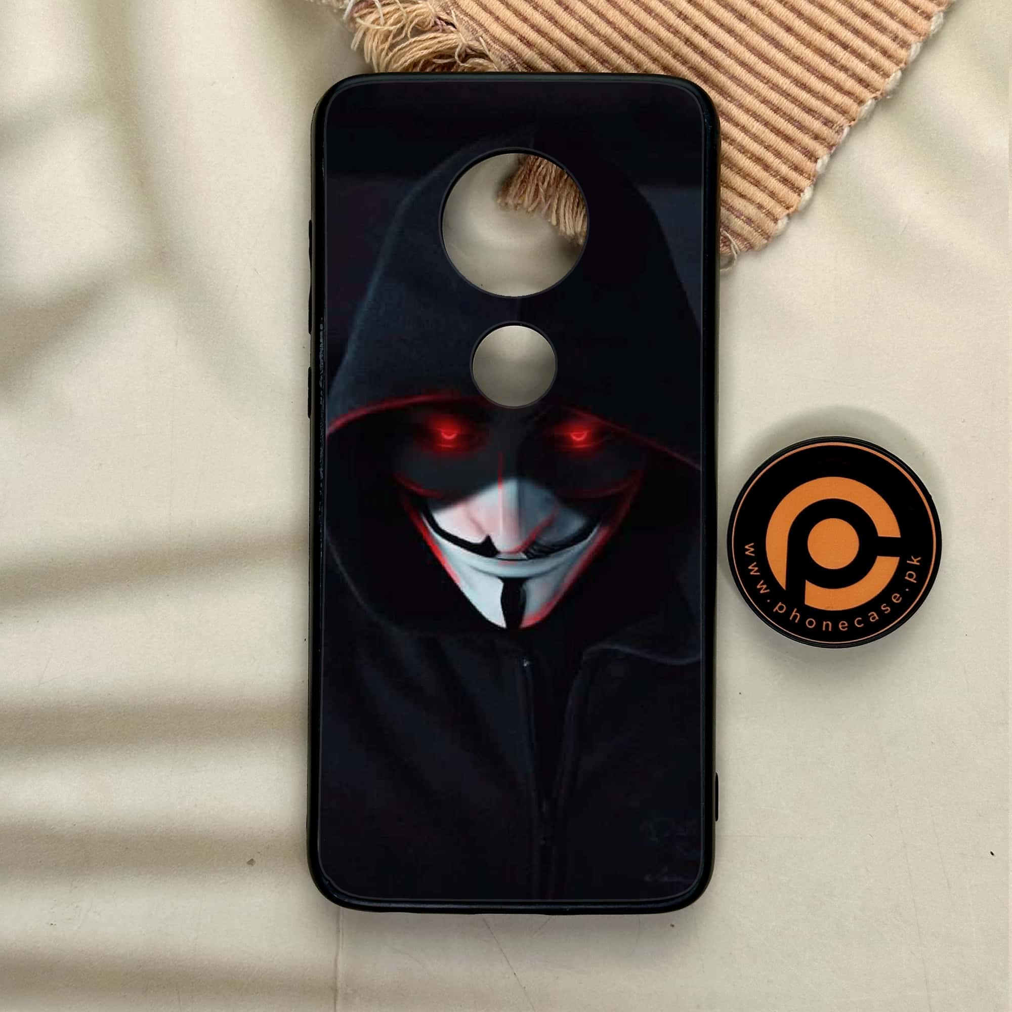 Moto G7 - Black Art Series - Premium Printed Glass soft Bumper shock Proof Case