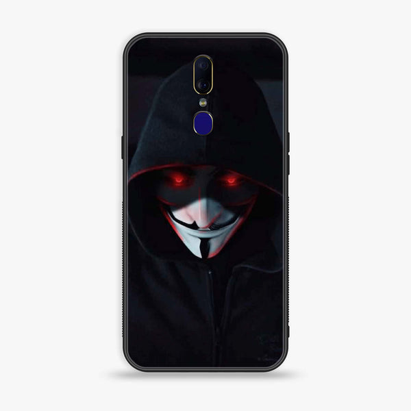 Oppo F11 - Black Art Design 10 - Premium Printed Glass soft Bumper shock Proof Case  CS-33287