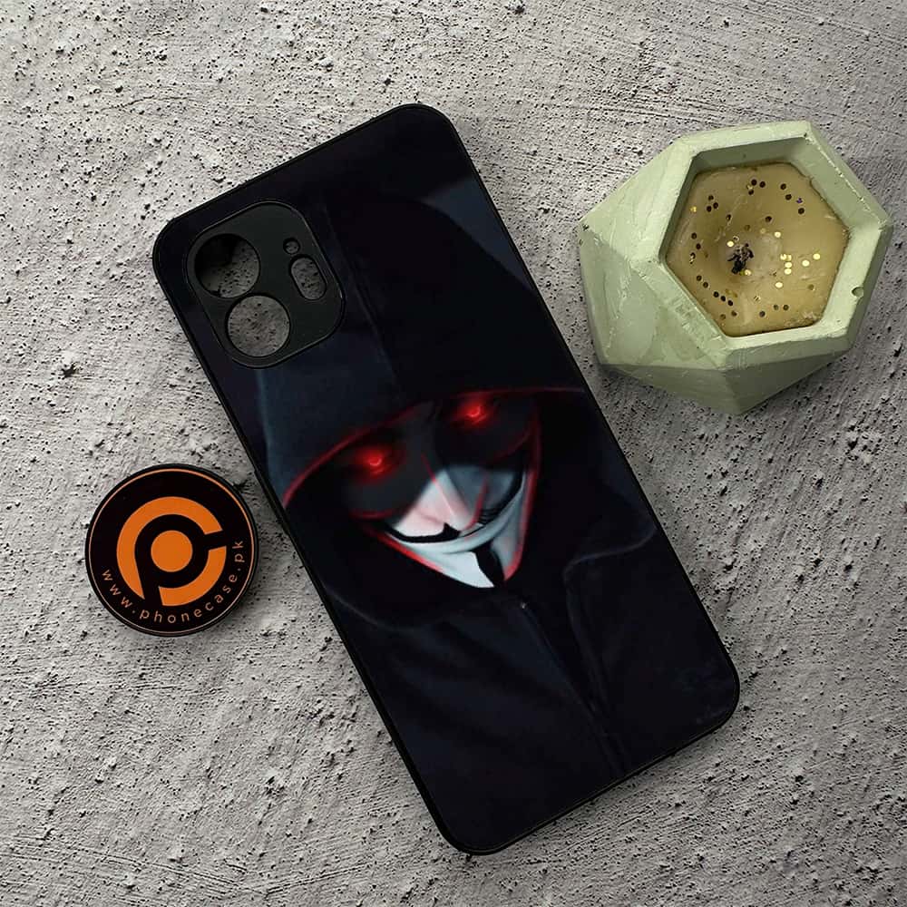 Nothing Phone 2 - Black Art Series - Premium Metal  Printed soft Bumper shock Proof Case